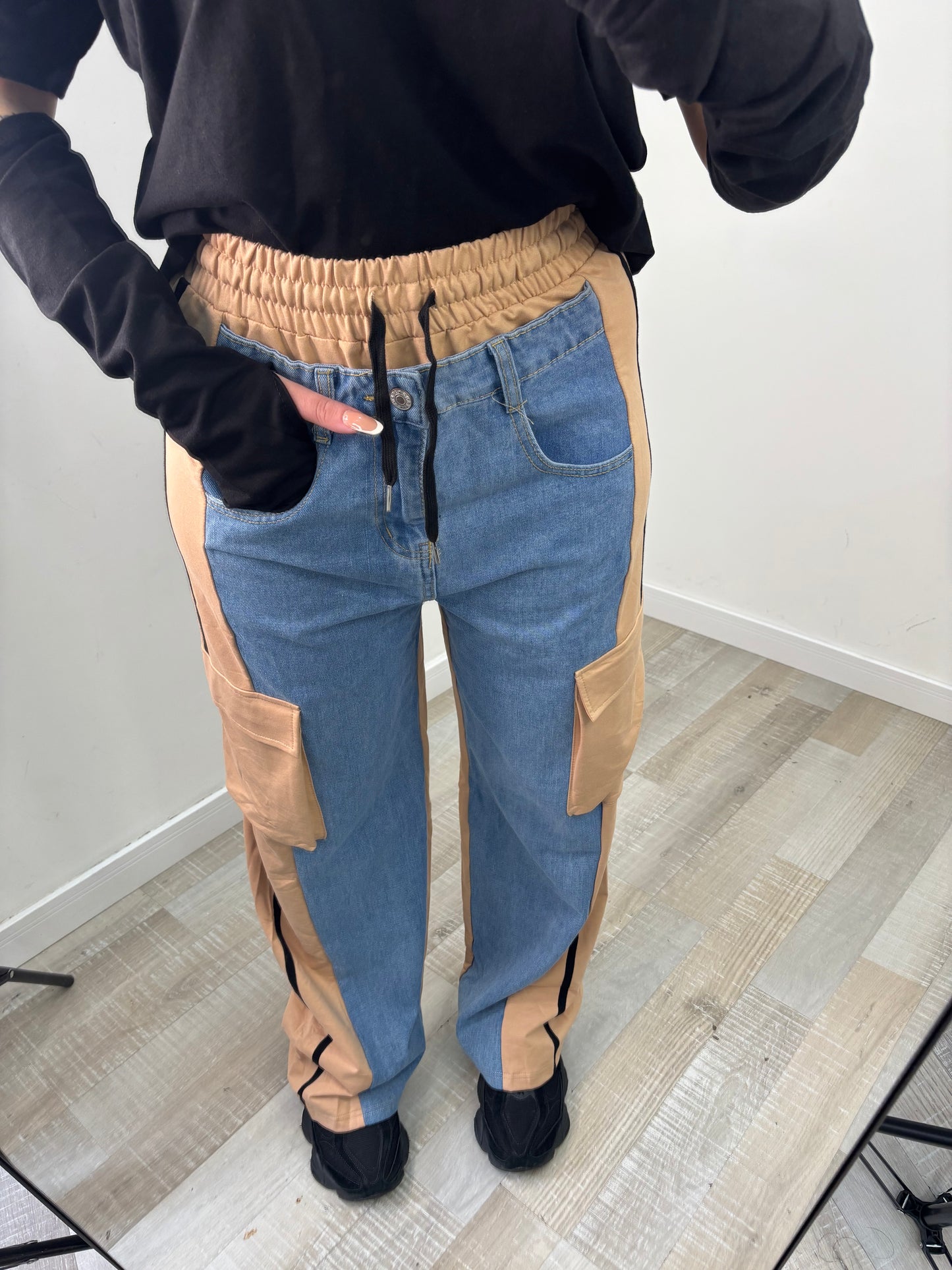 JEANS TUTA BEIGE