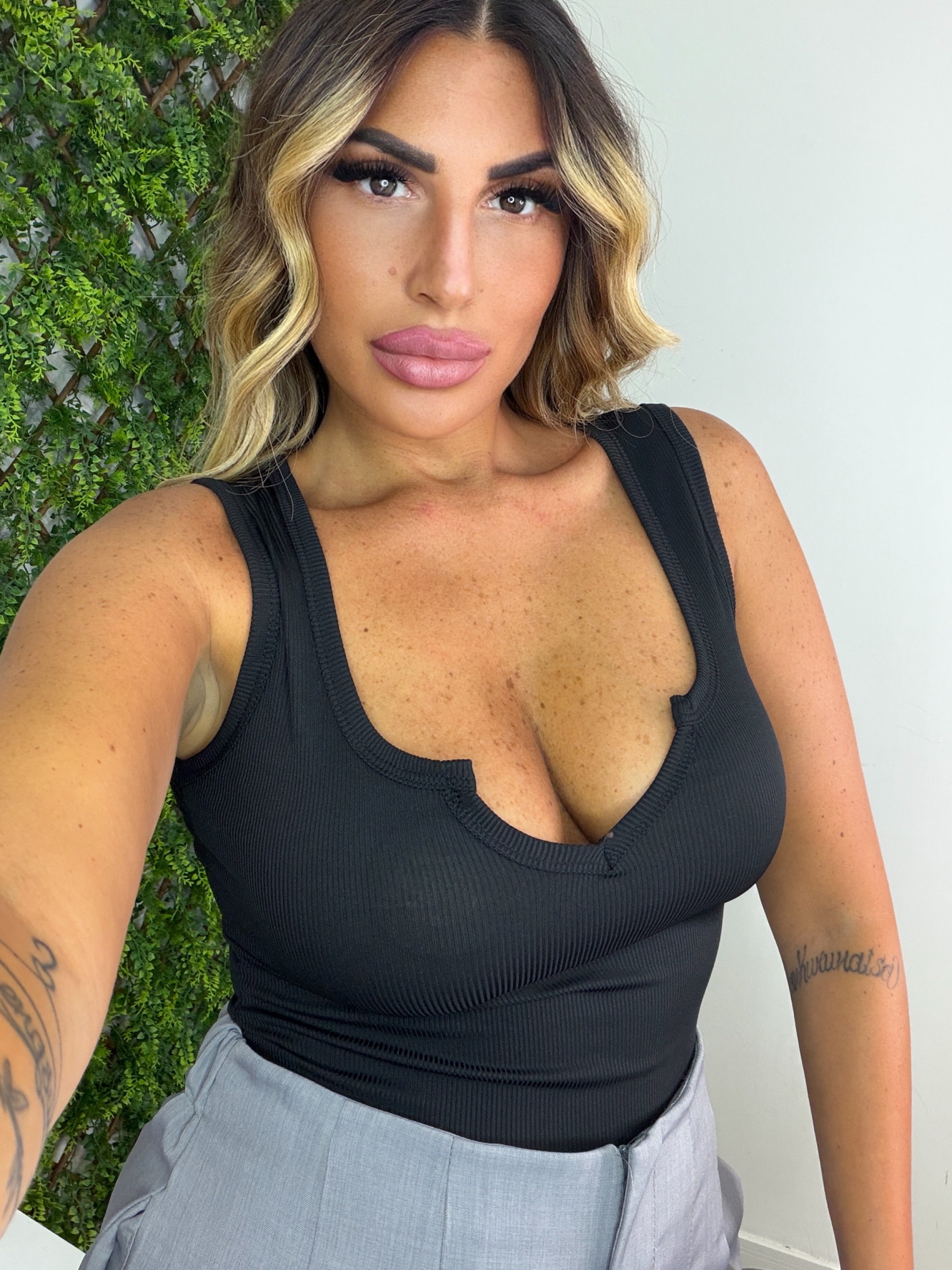 CANOTTA PUSH UP - NERO