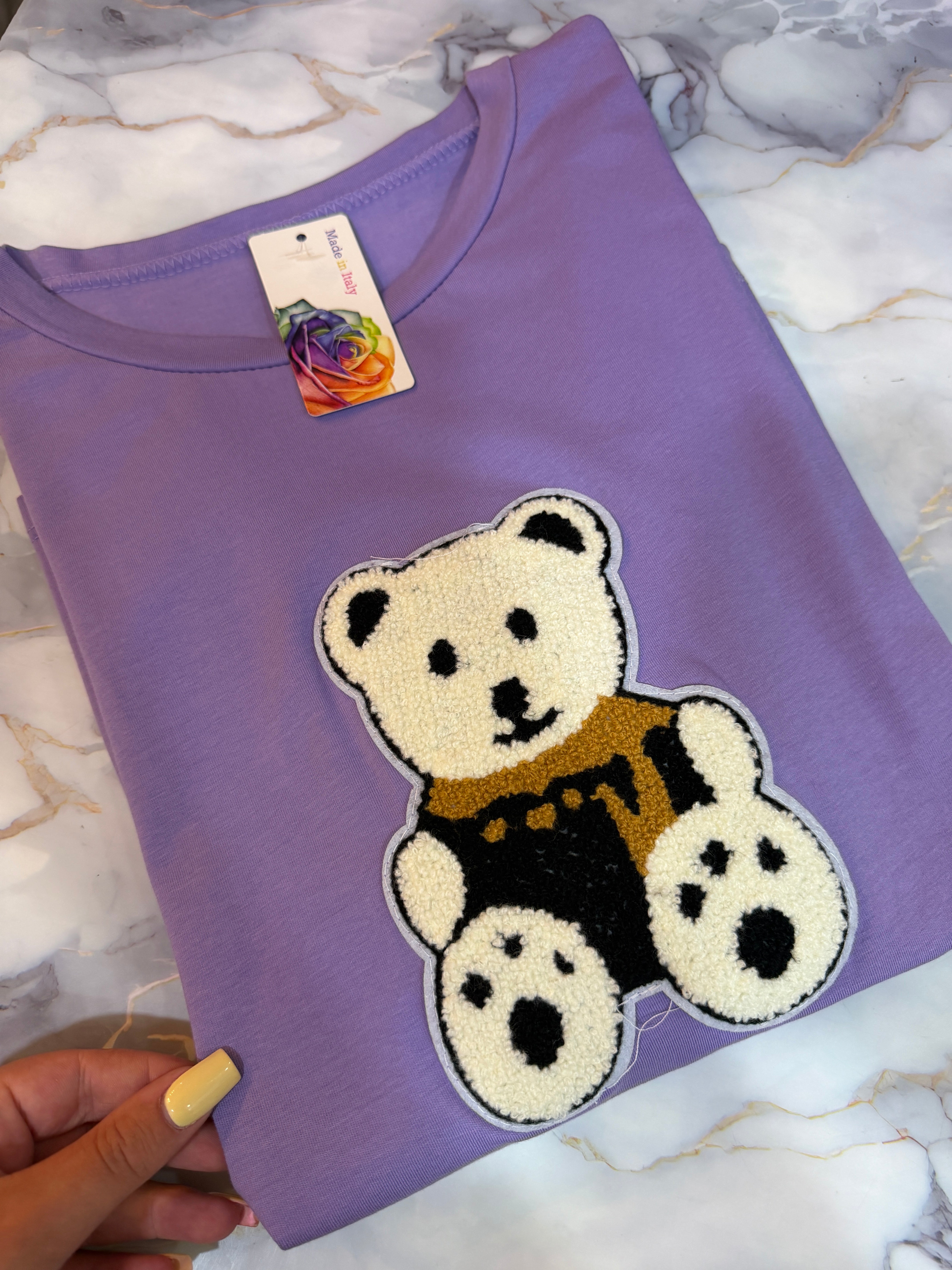 T-SHIRT ORSETTO - LILLA