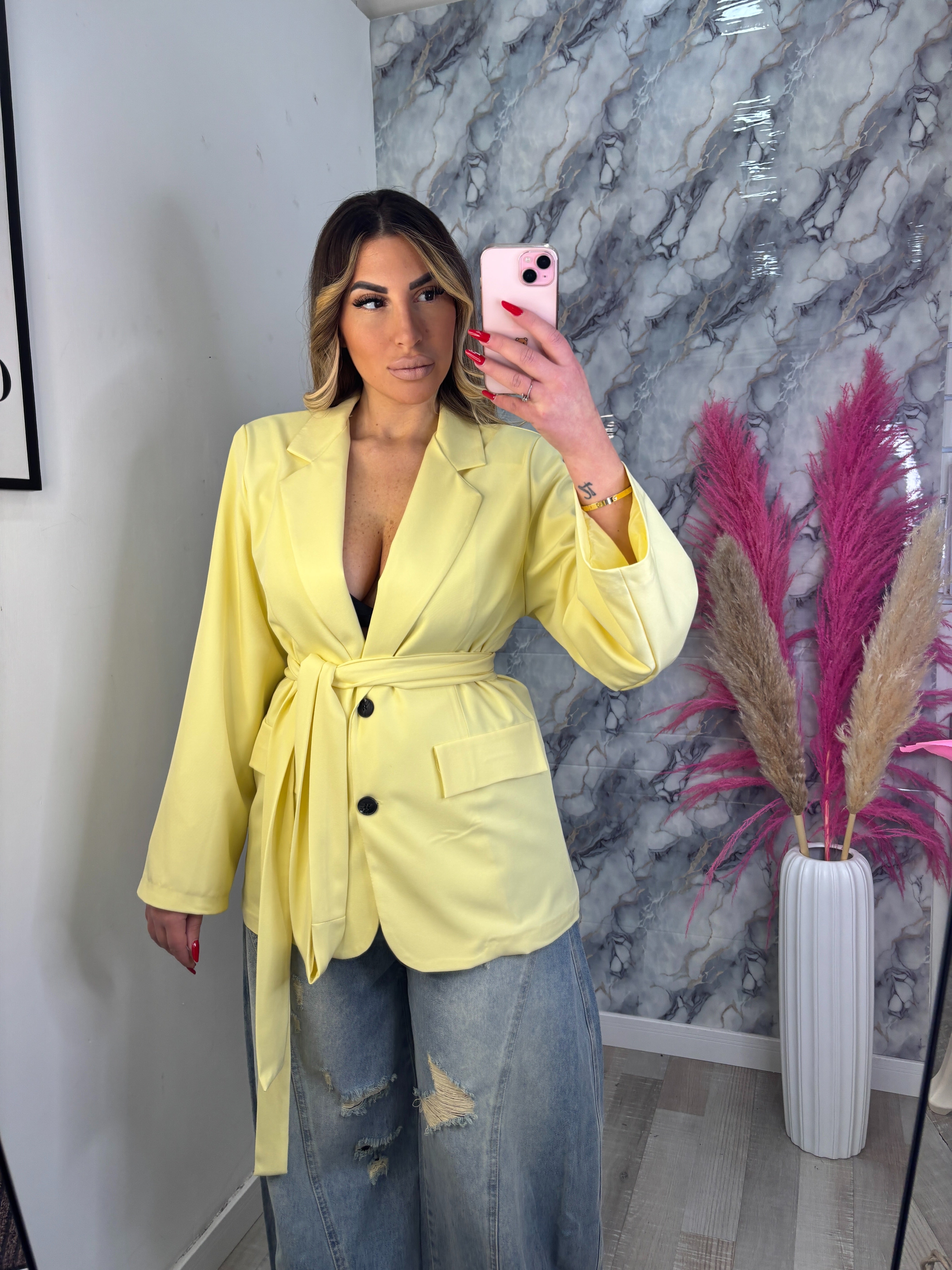 GIACCA CINTURA GIALLA