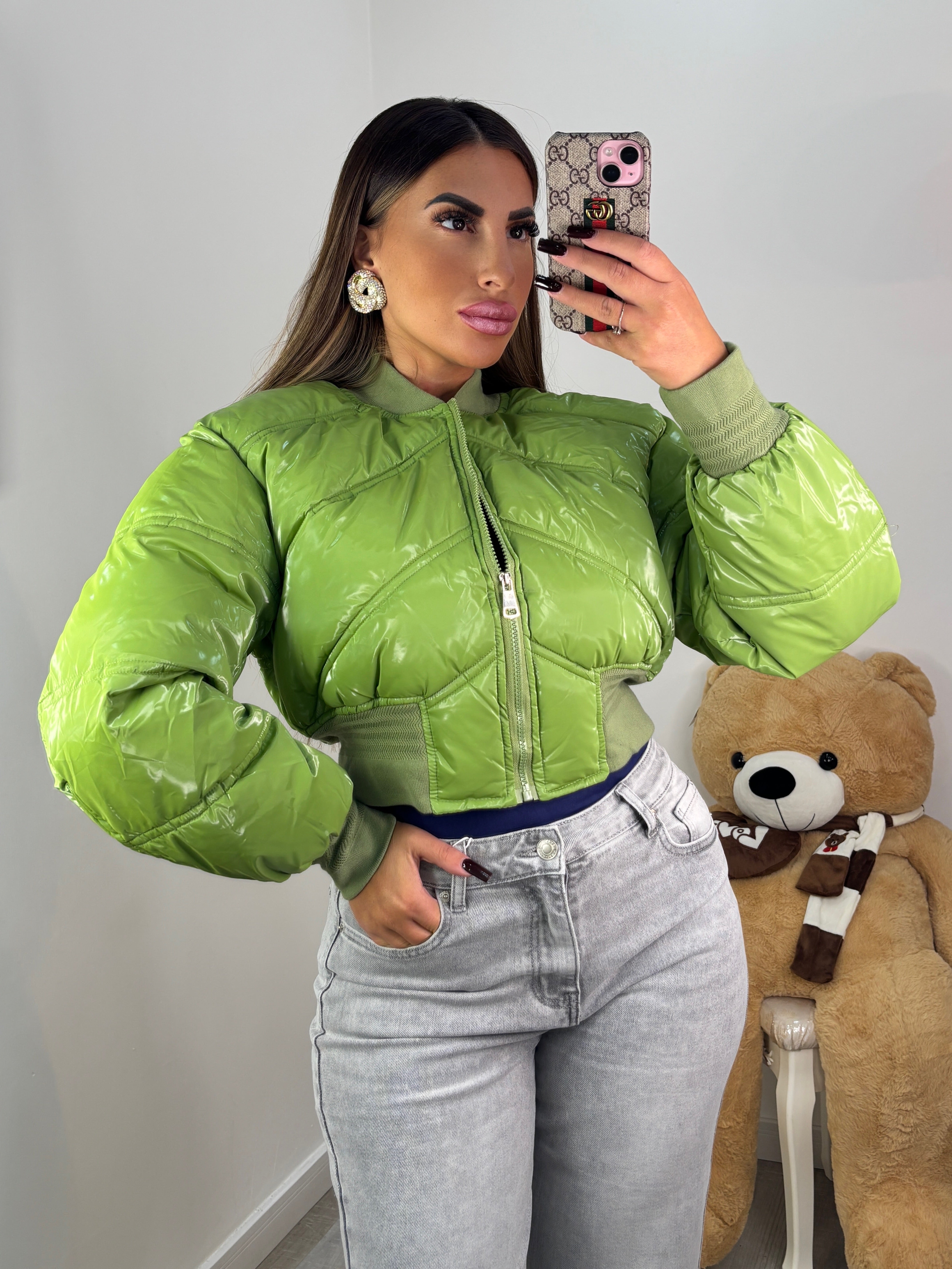 BOMBER CROP VERDE