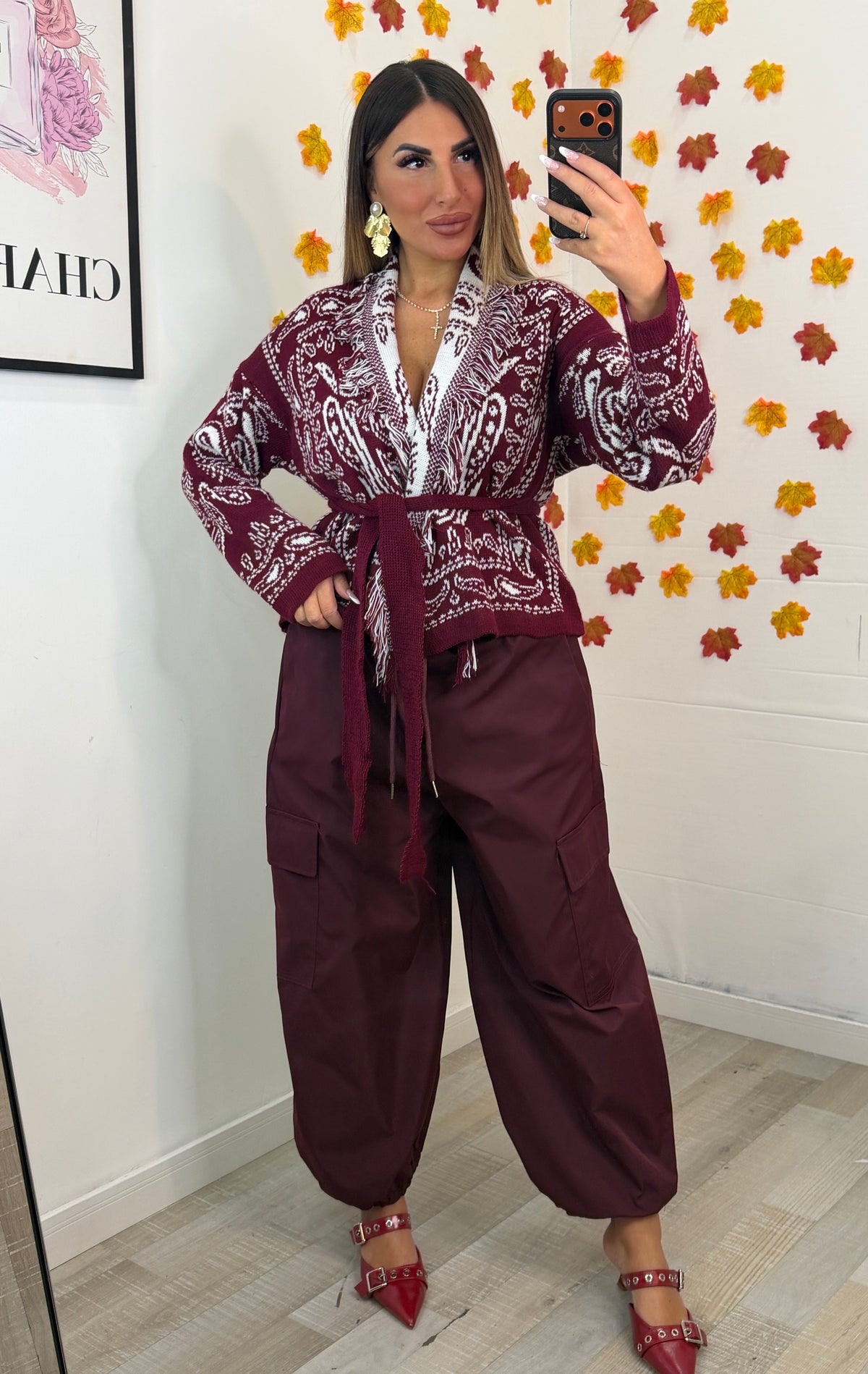 CARDIGAN BORDEAUX