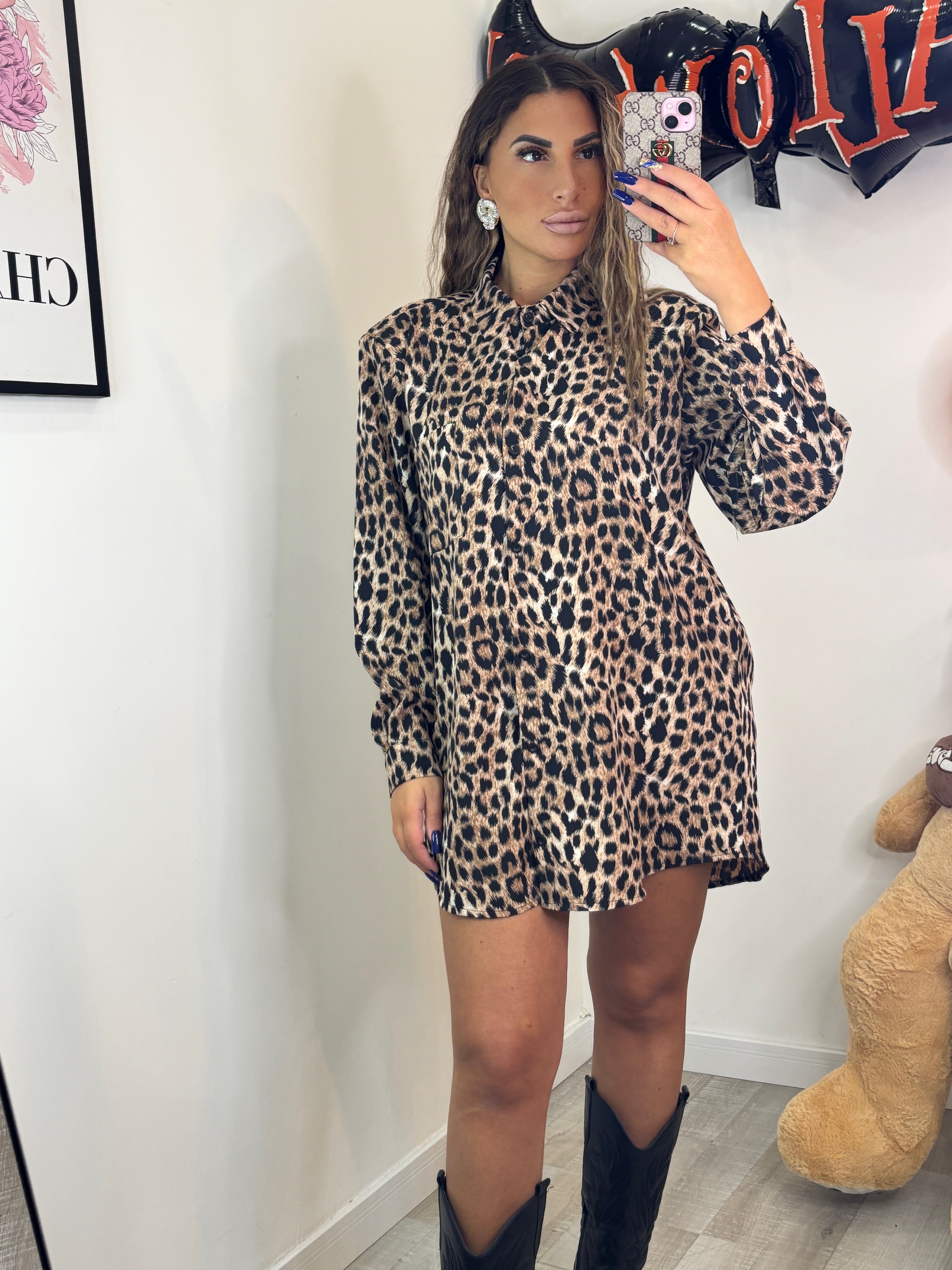 CAMICIA DRESS LEOPARDATA