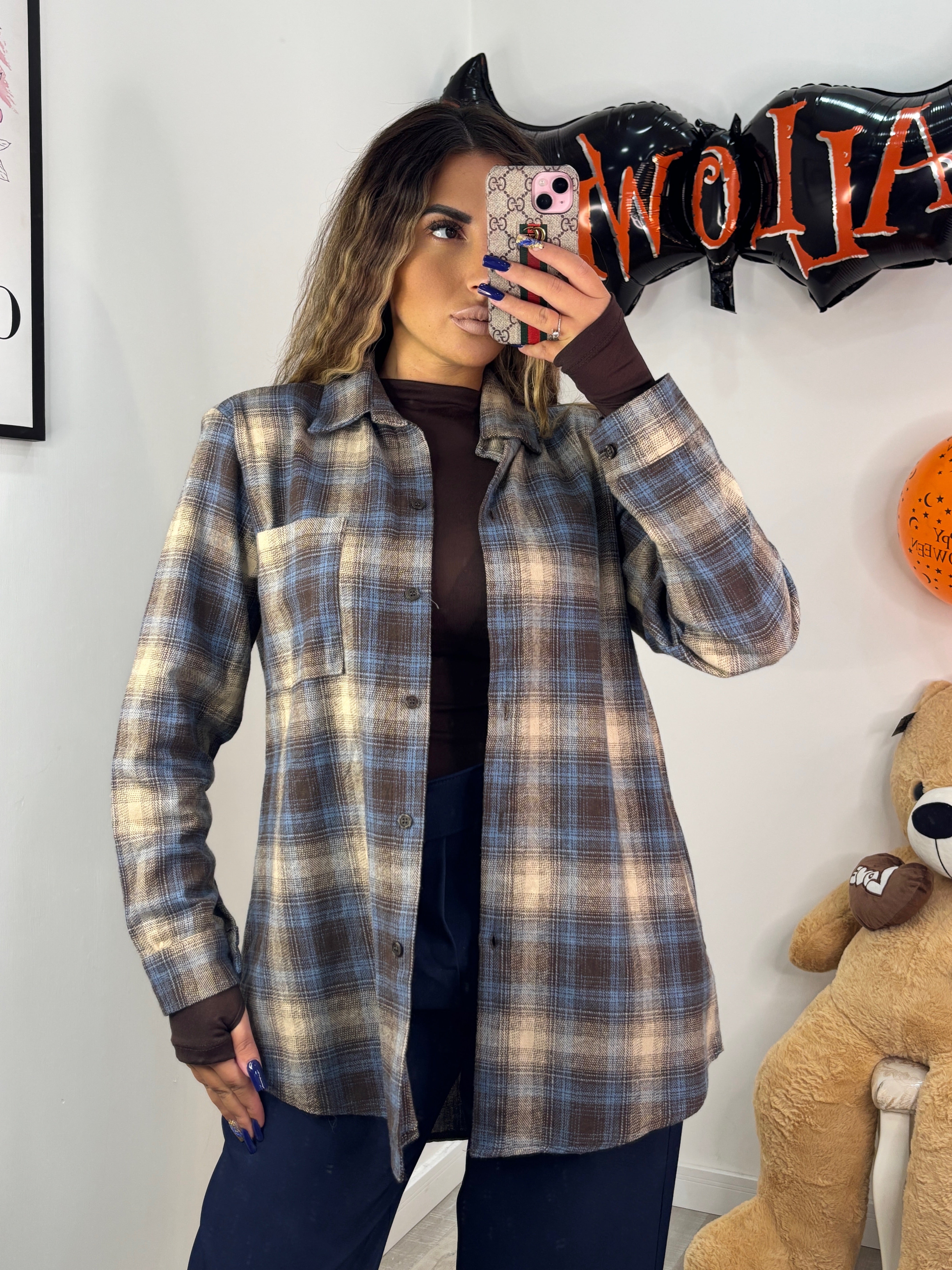 CAMICIA SPALLINE BROWN