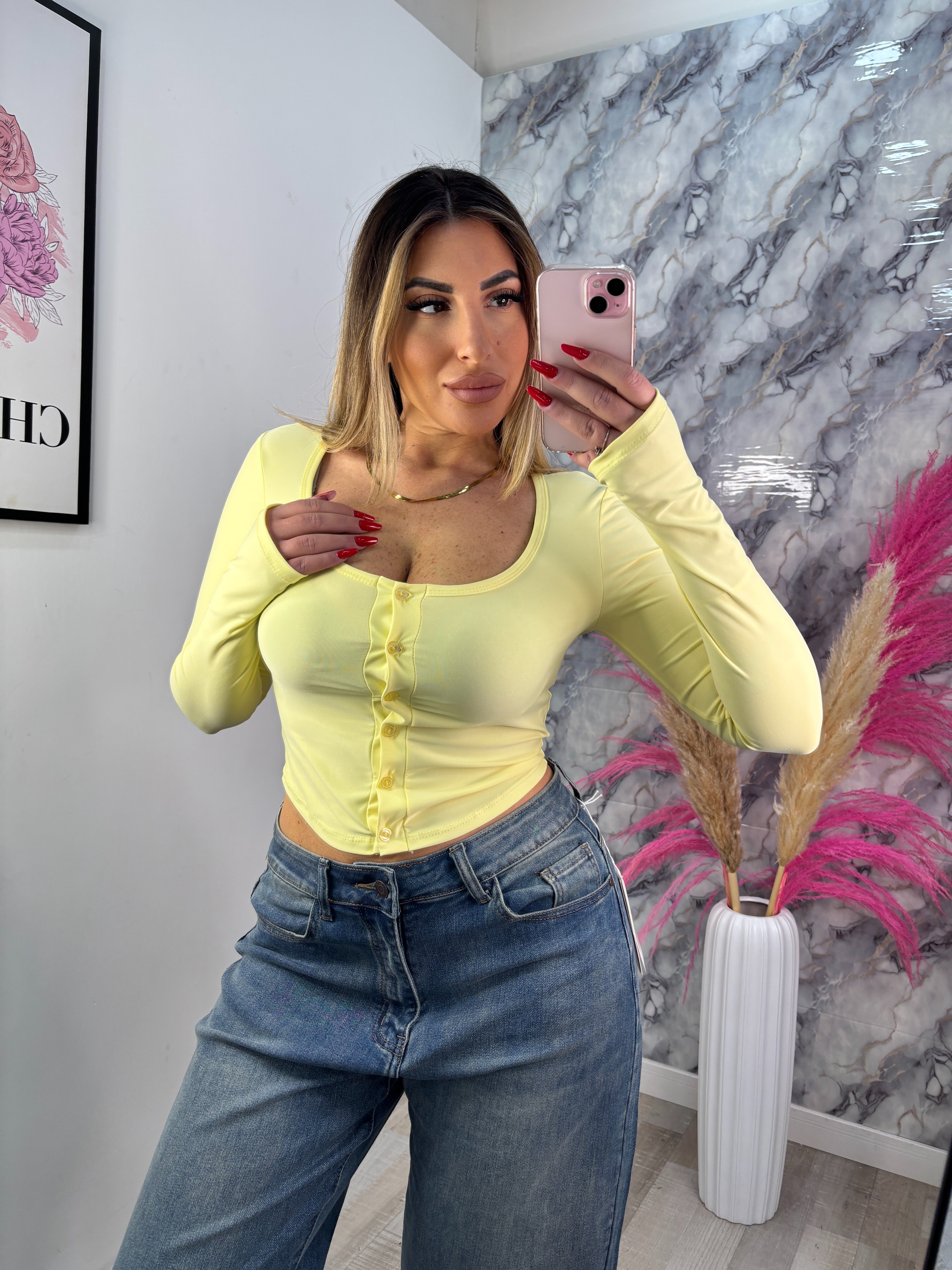 MAGLIA LYCRA BOTTONCINI