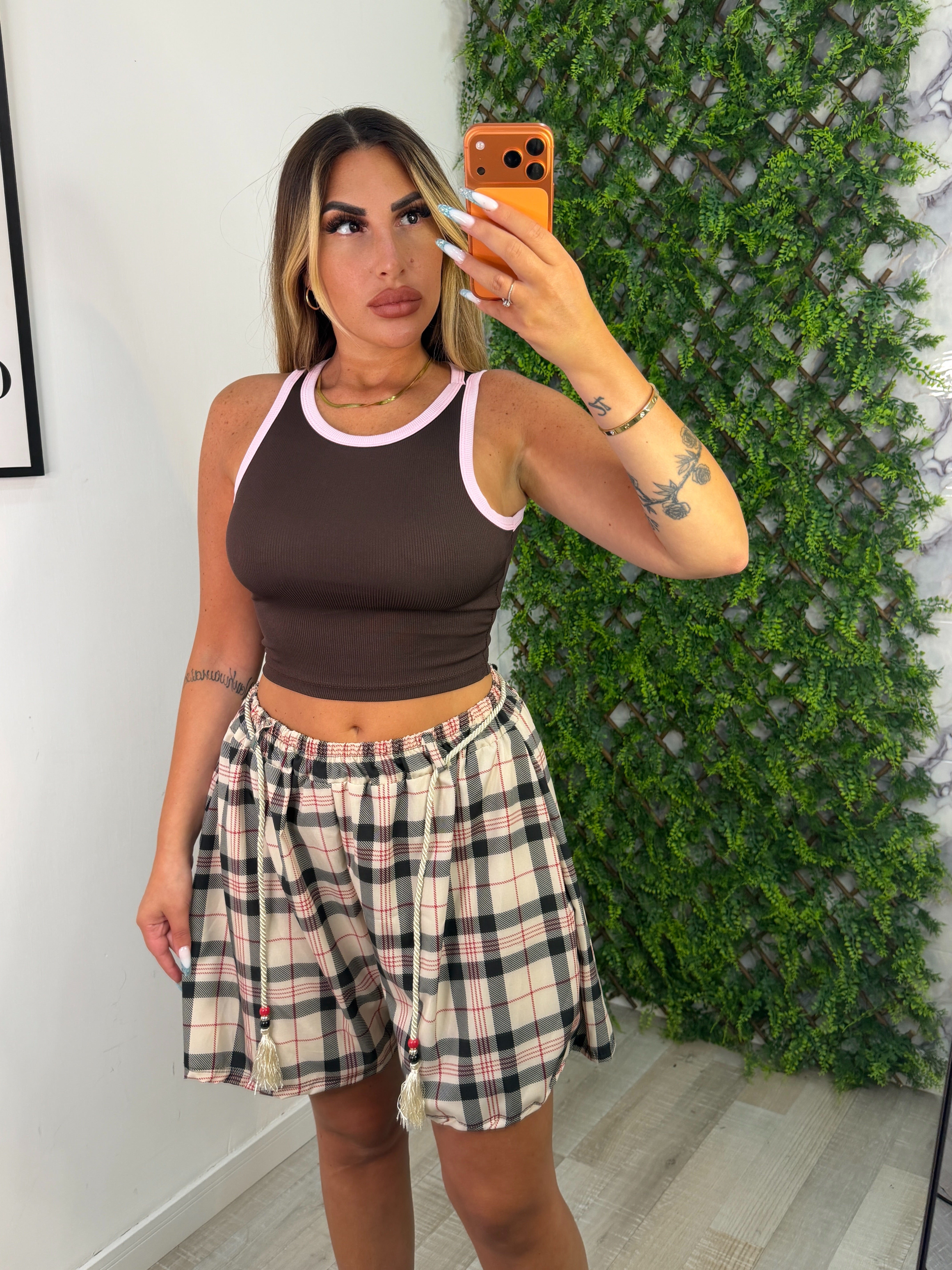 PANTALONCINO QUADRI