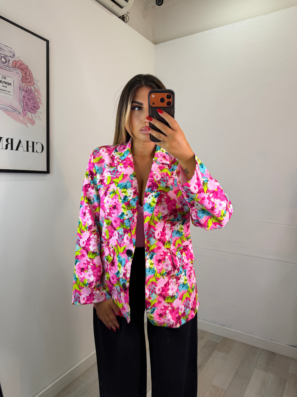 GIACCA FIORI ROSA