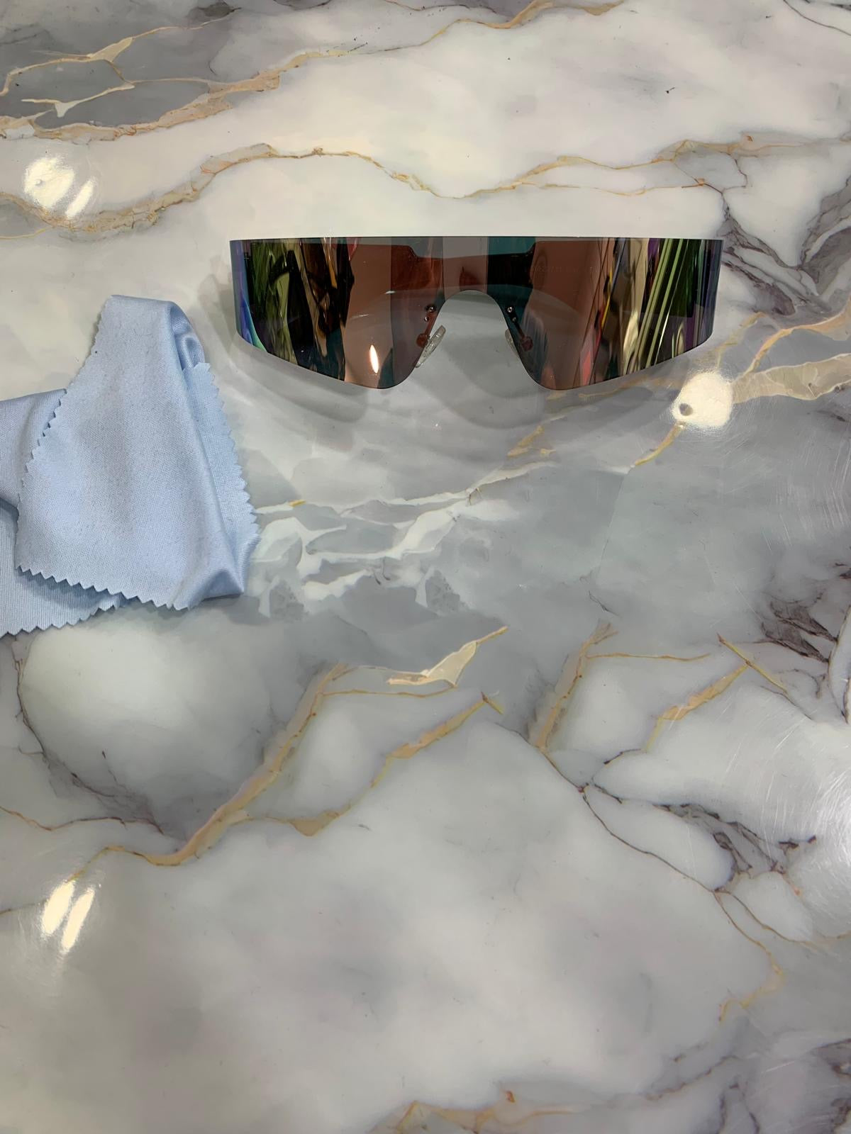 OCCHIALI MASK ARGENTO