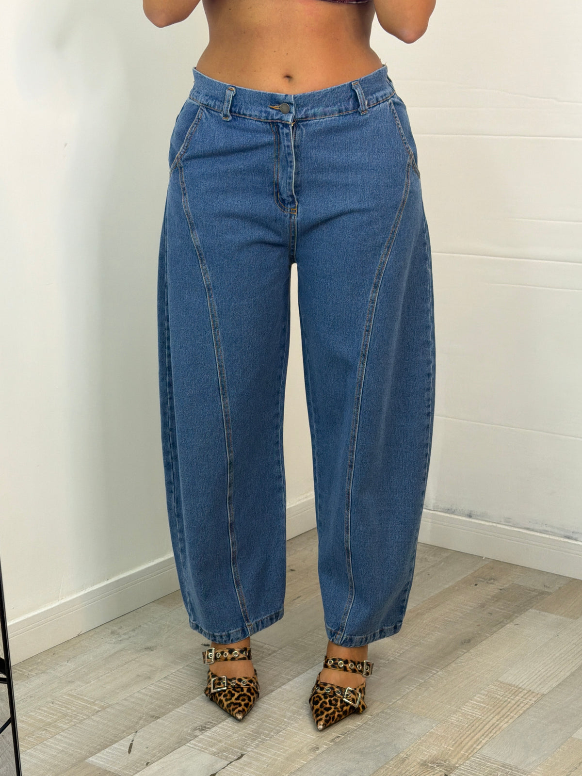 JEANS WIDE LEG - LAVAGGIO CHIARO