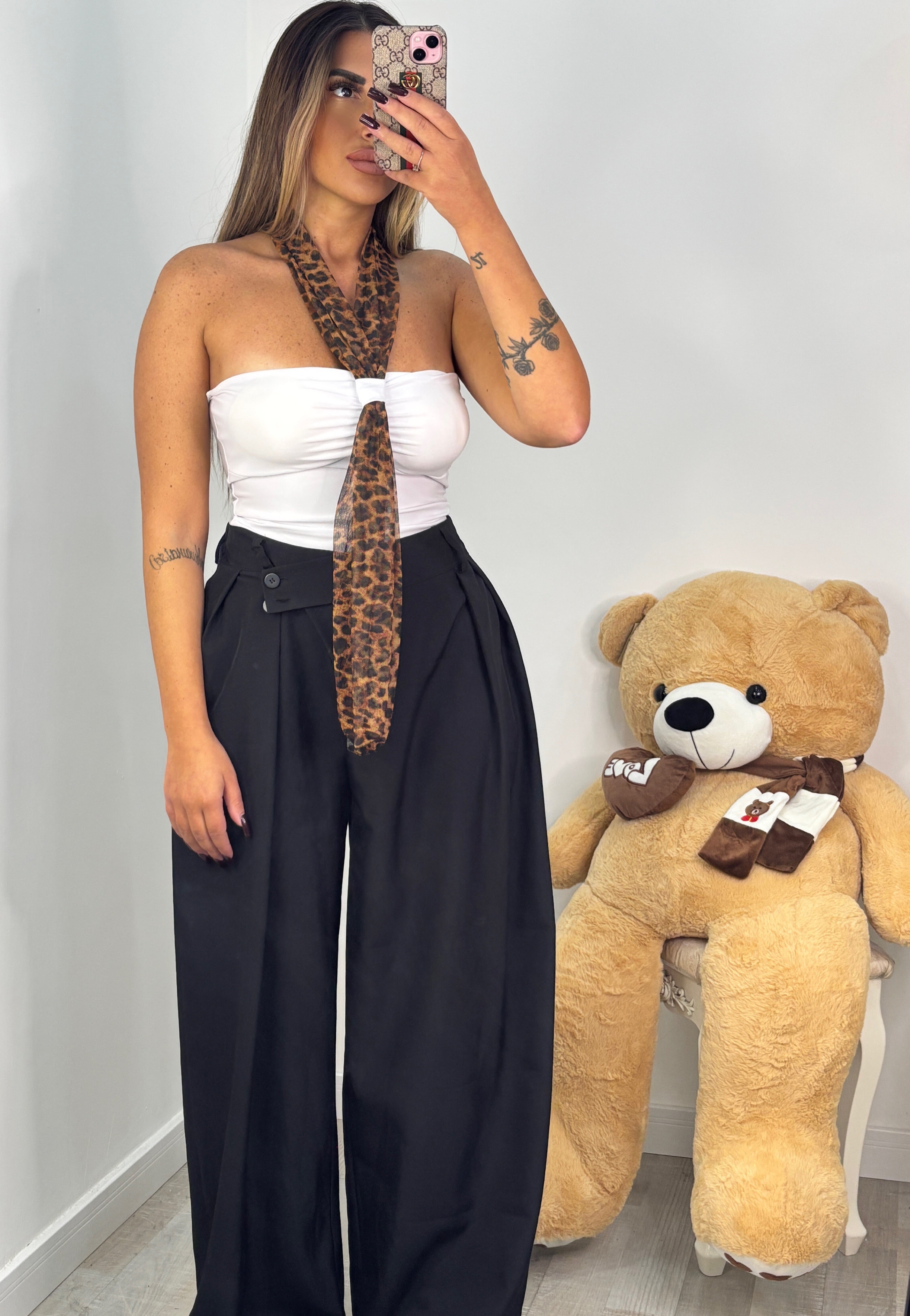 BODY FOULARD LEOPARDATO