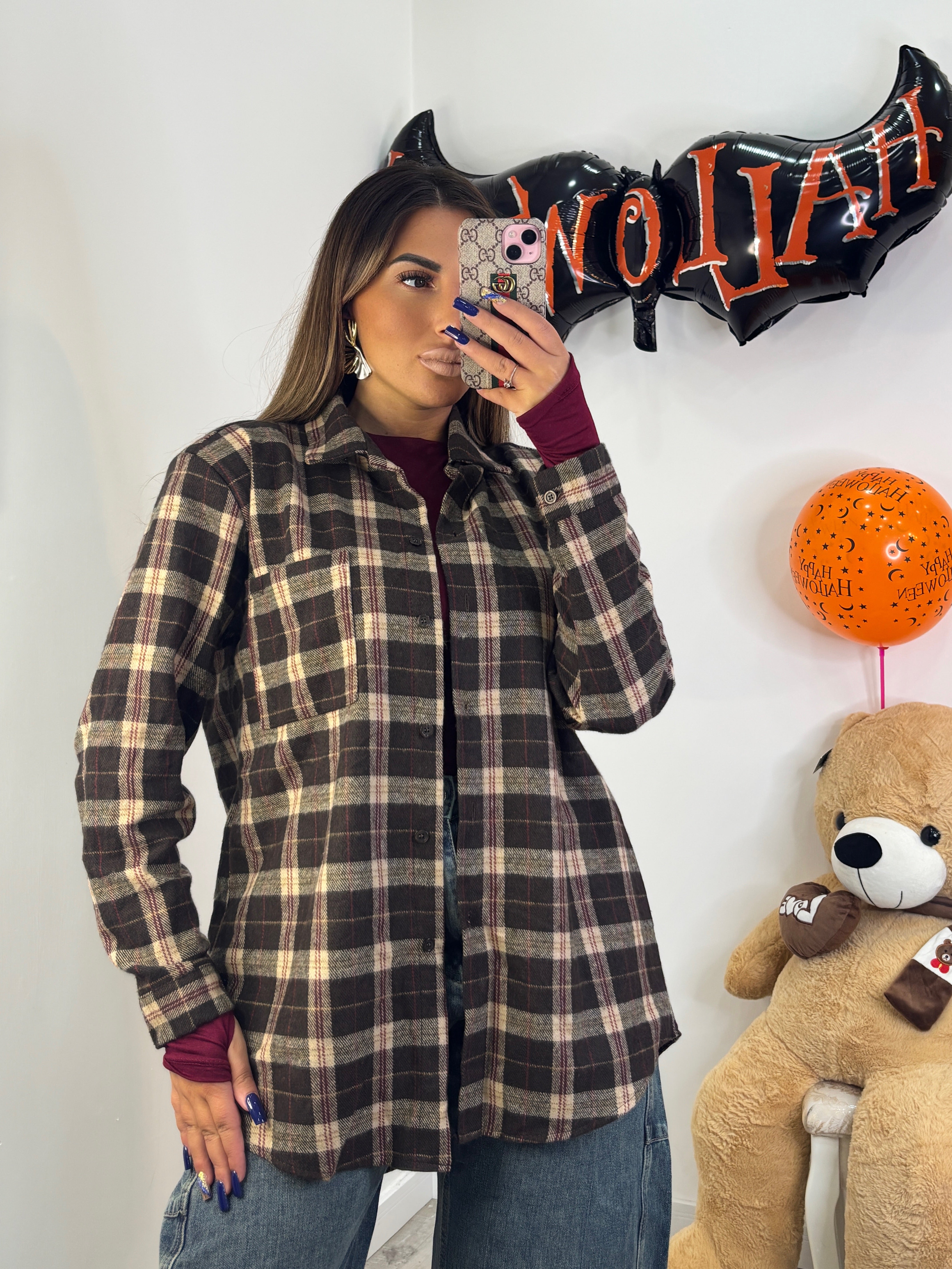 CAMICIA SPALLINE NOCCIOLA