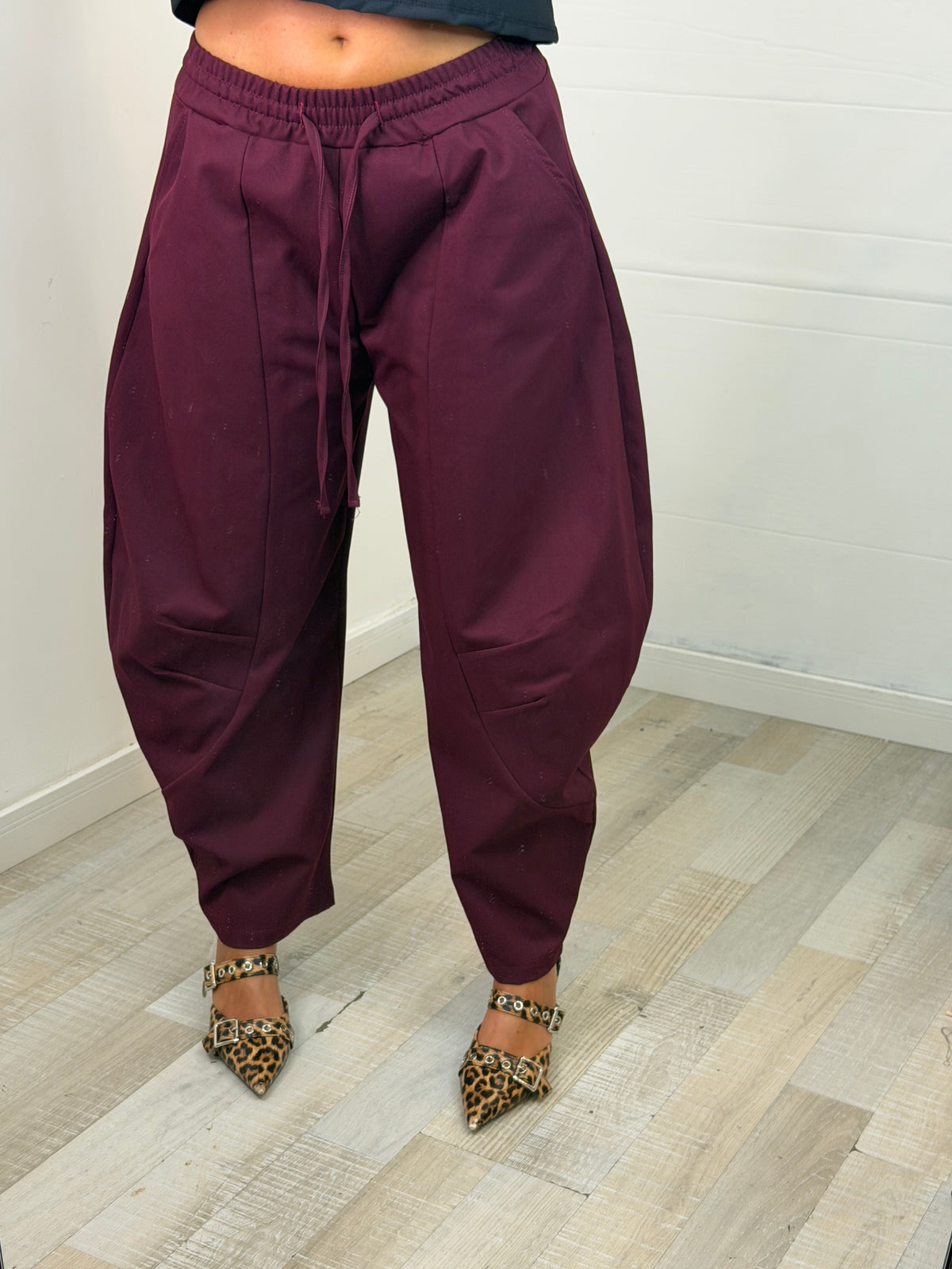 JEANS BALLOON BORDEAUX