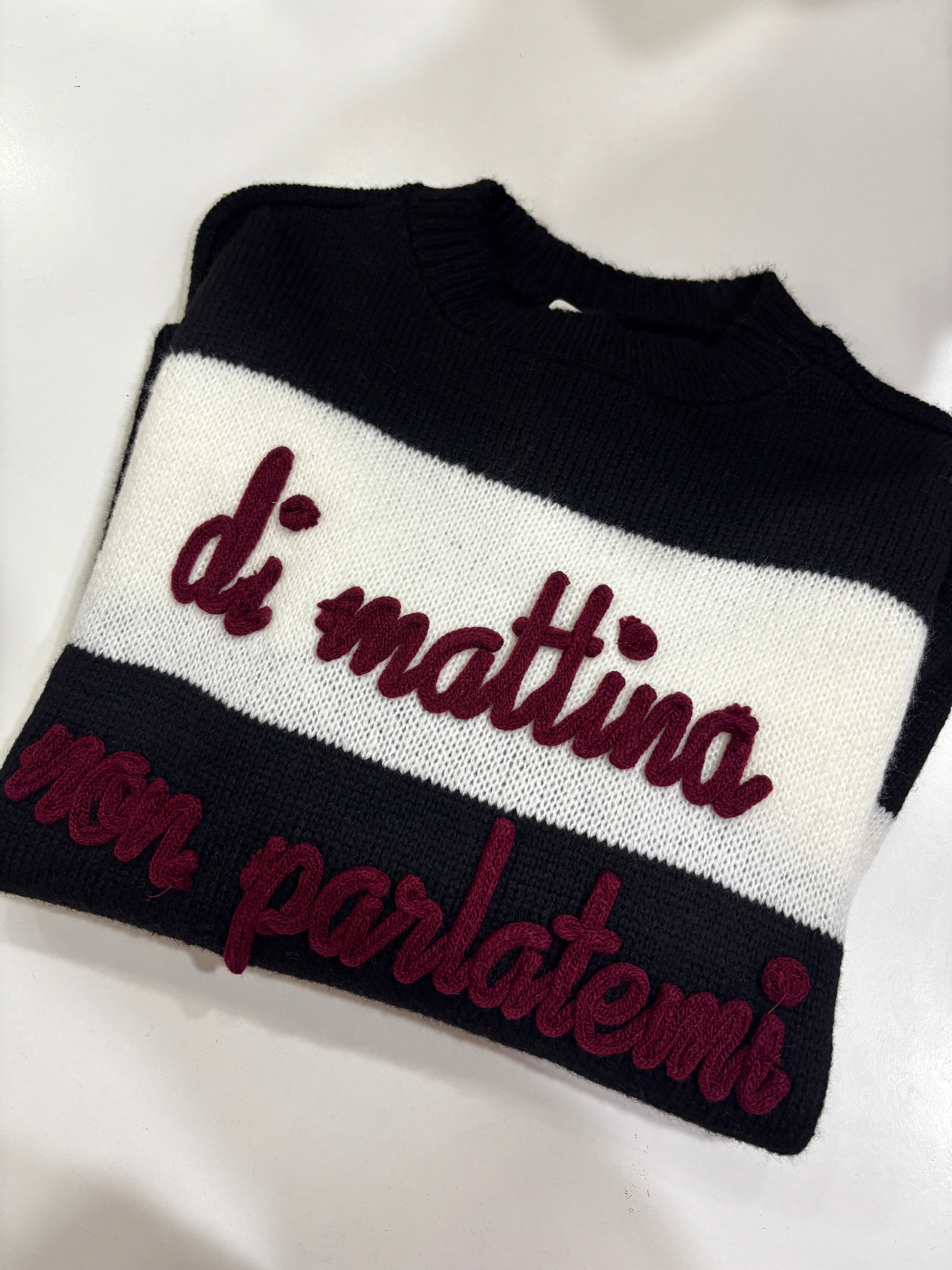 MAGLIONE DI MATTINA NON PARLATEMI
