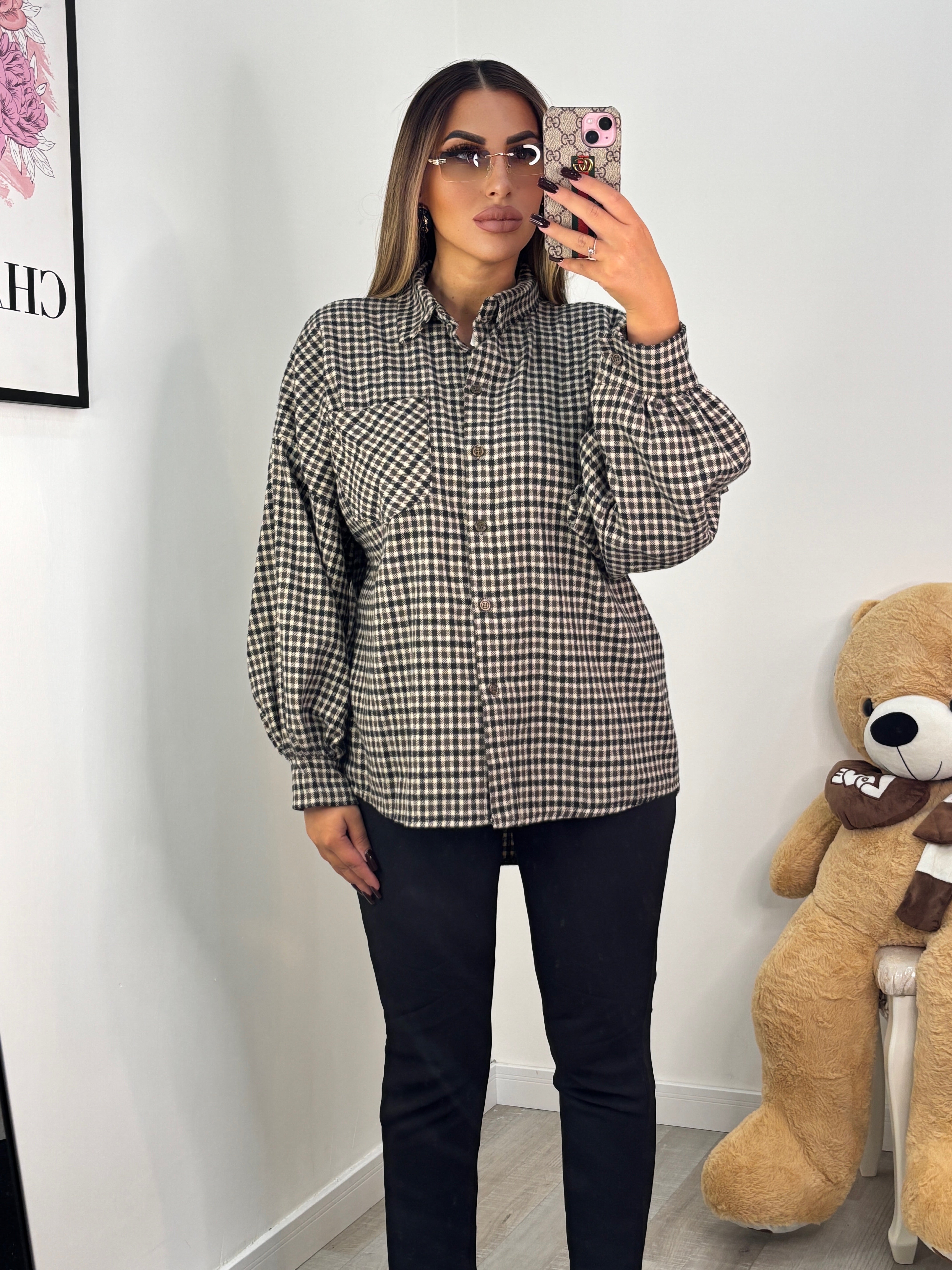 CAMICIA FLANELLA BEIGE