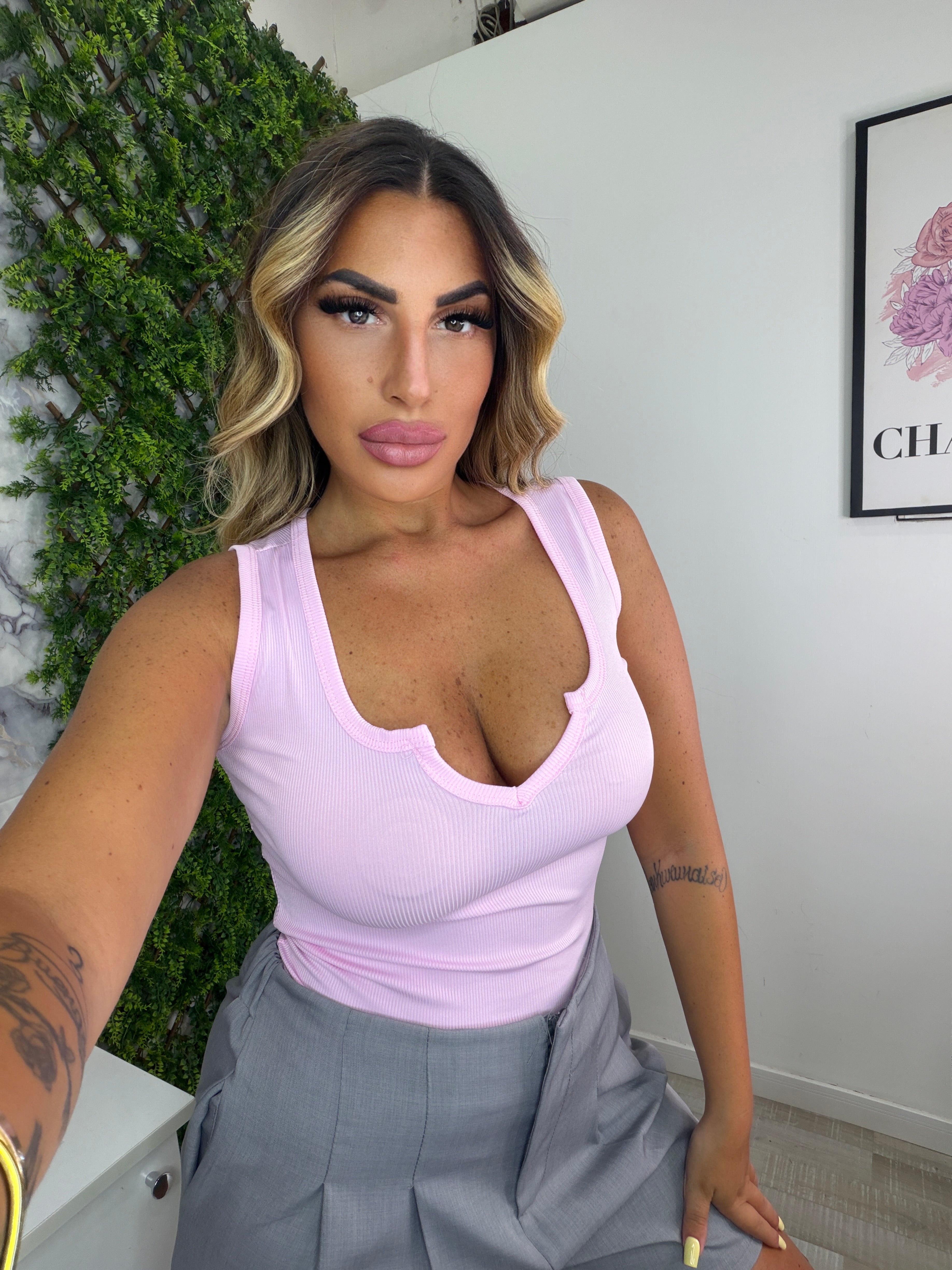CANOTTA PUSH UP - ROSA