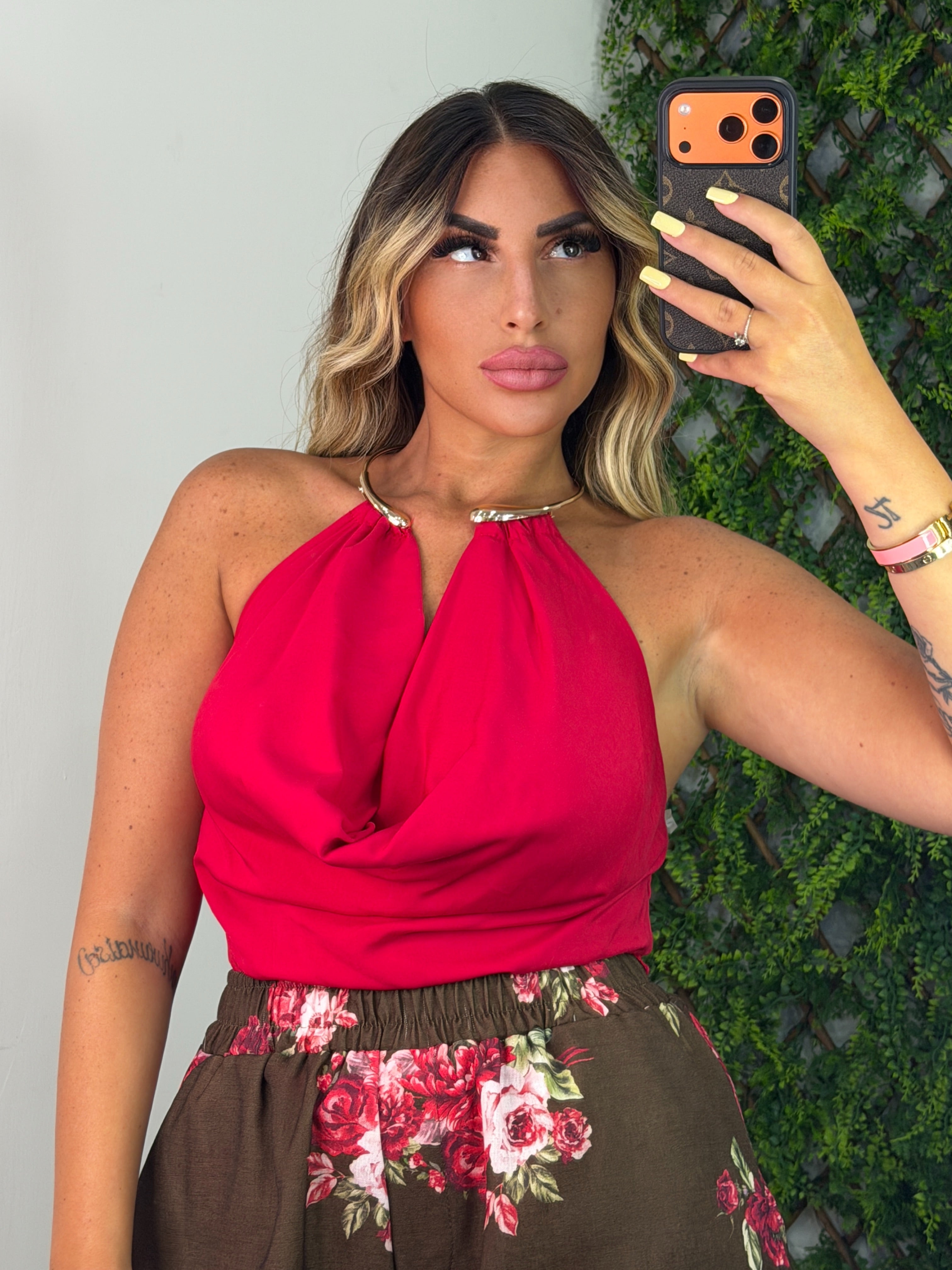 TOP - COLLANA ROSSO