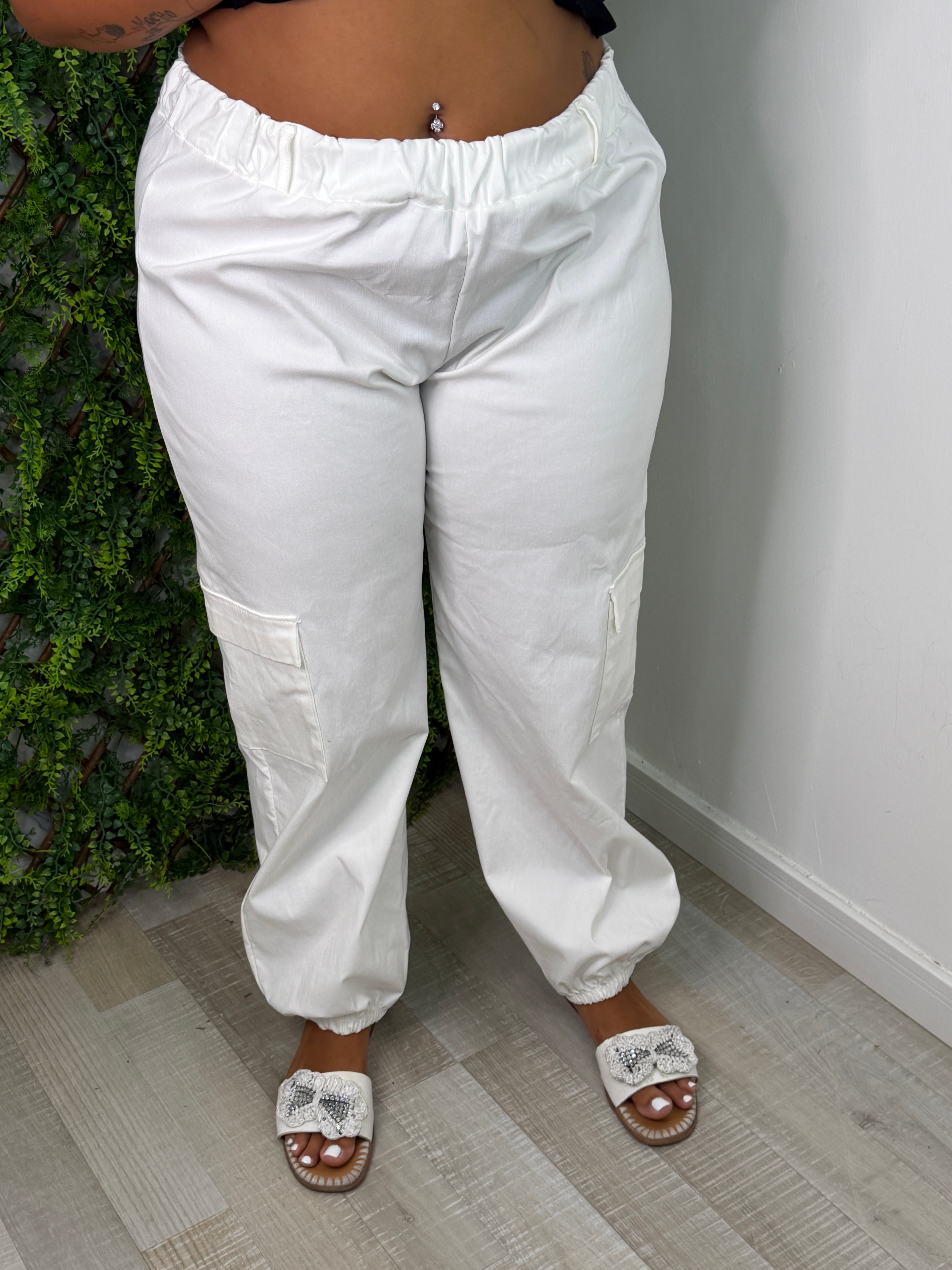 PANTALONE CURVY BIANCO
