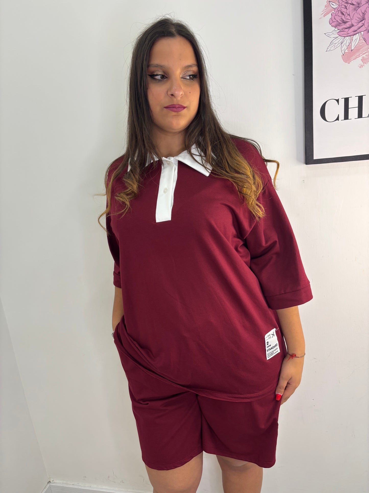 COMPLETO POLO E PANTALONCINO CURVY