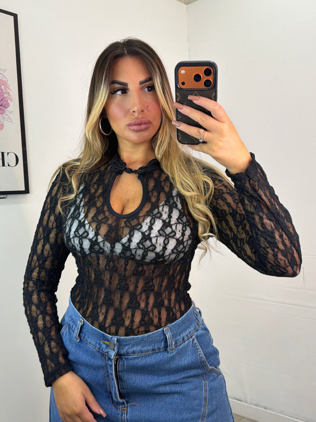BODY IN PIZZO - NERO