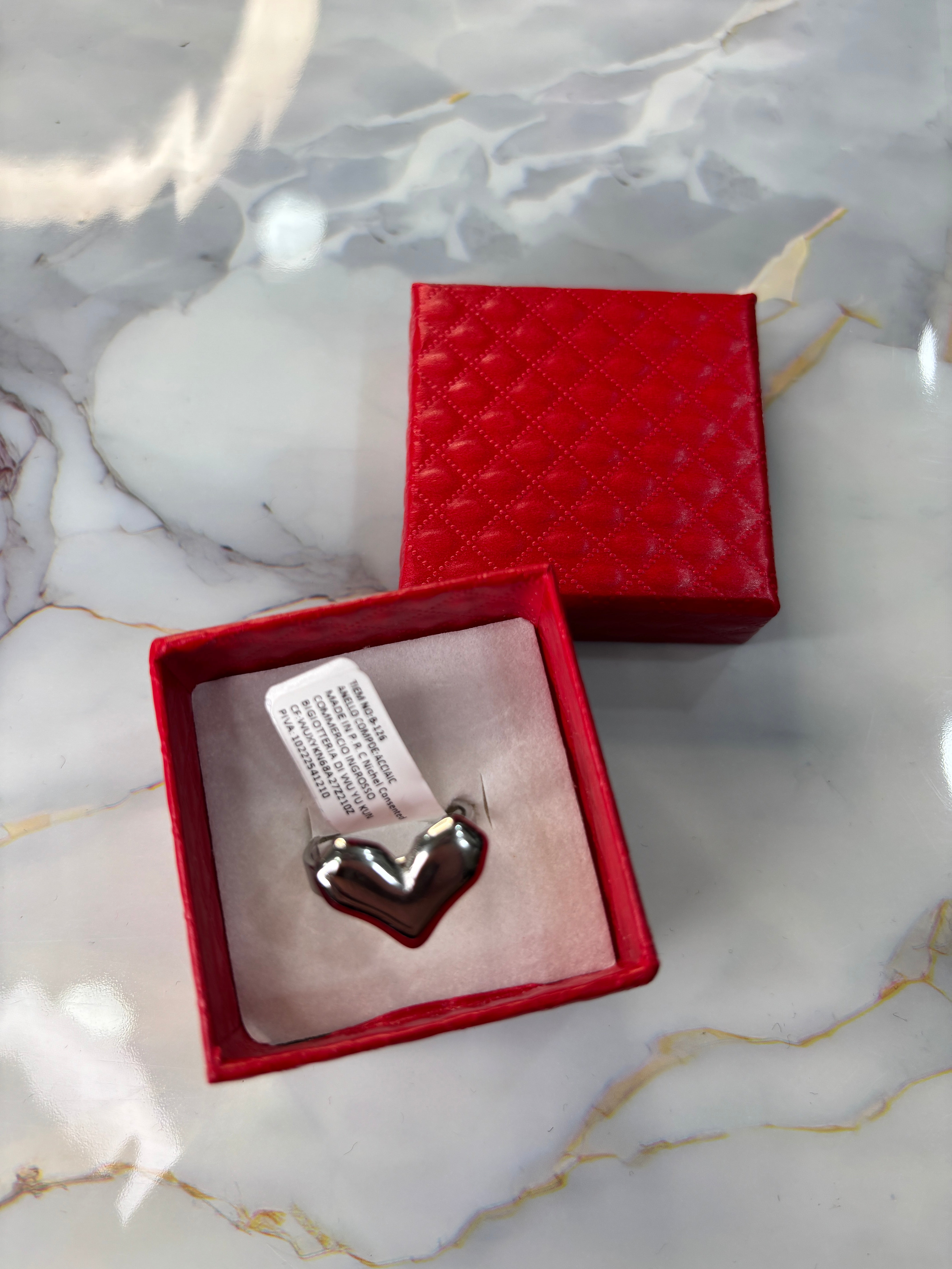 ANELLO CUORE SQUADRATO