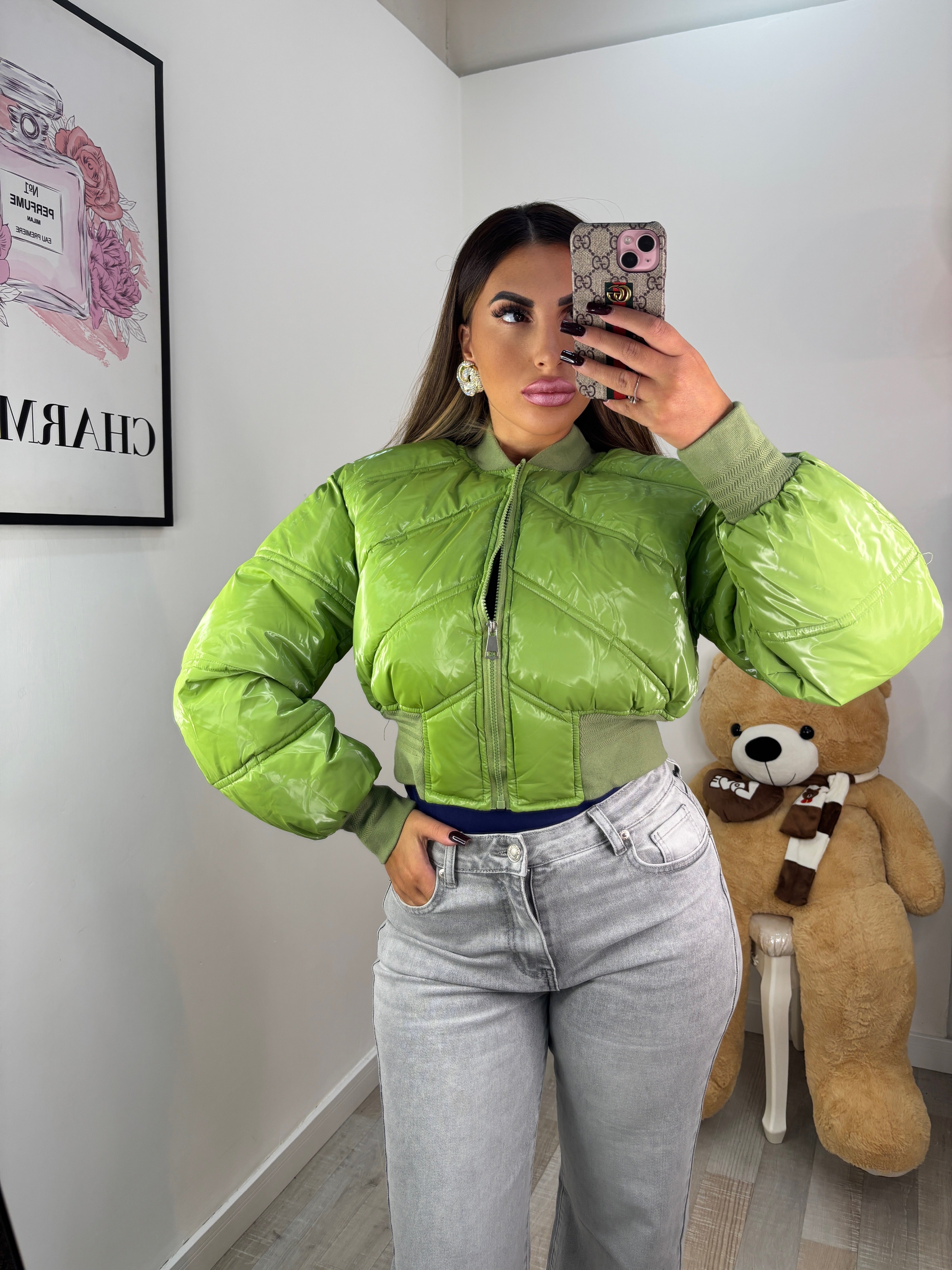 BOMBER CROP VERDE