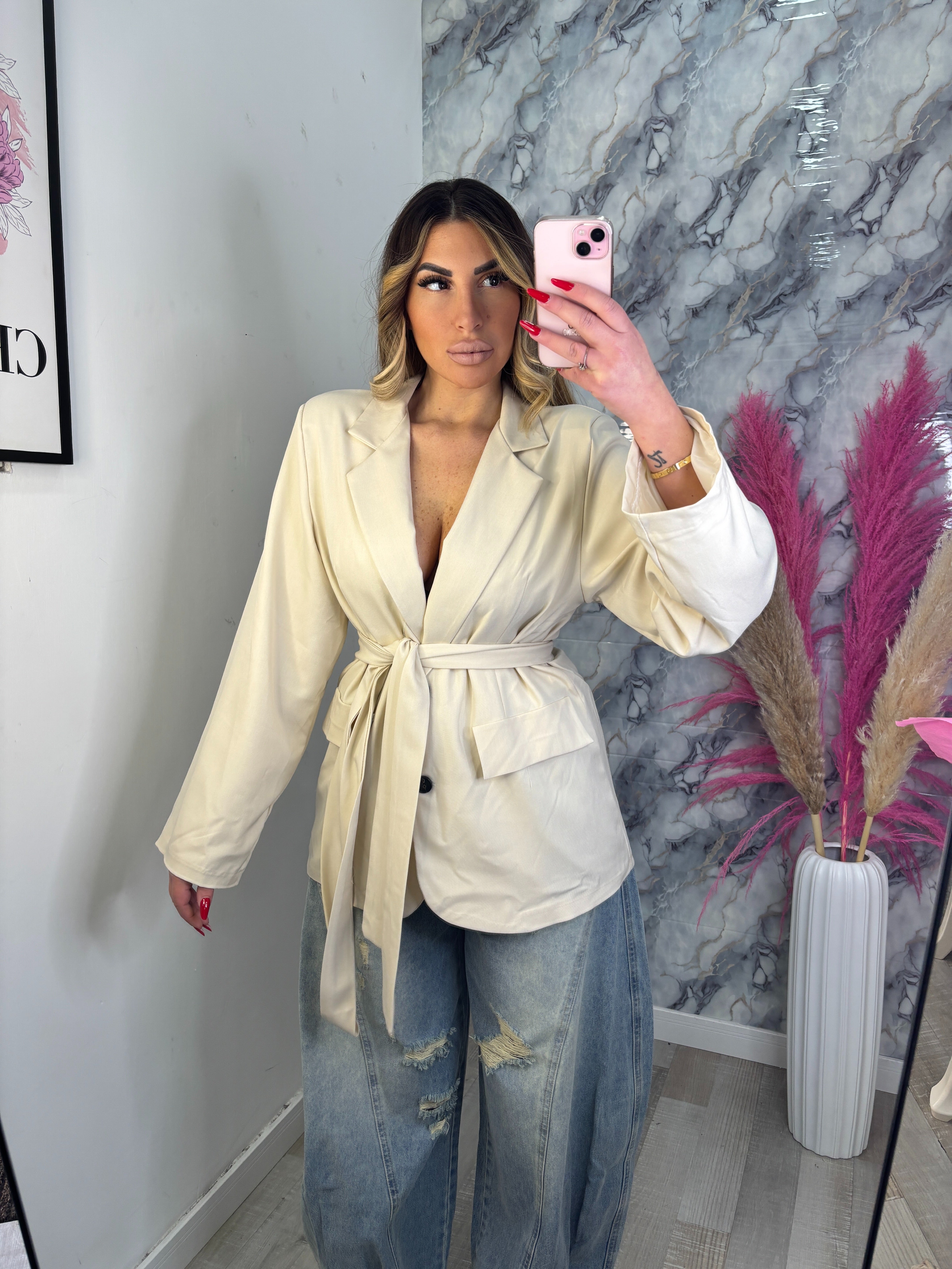 GIACCA CINTURA PANNA