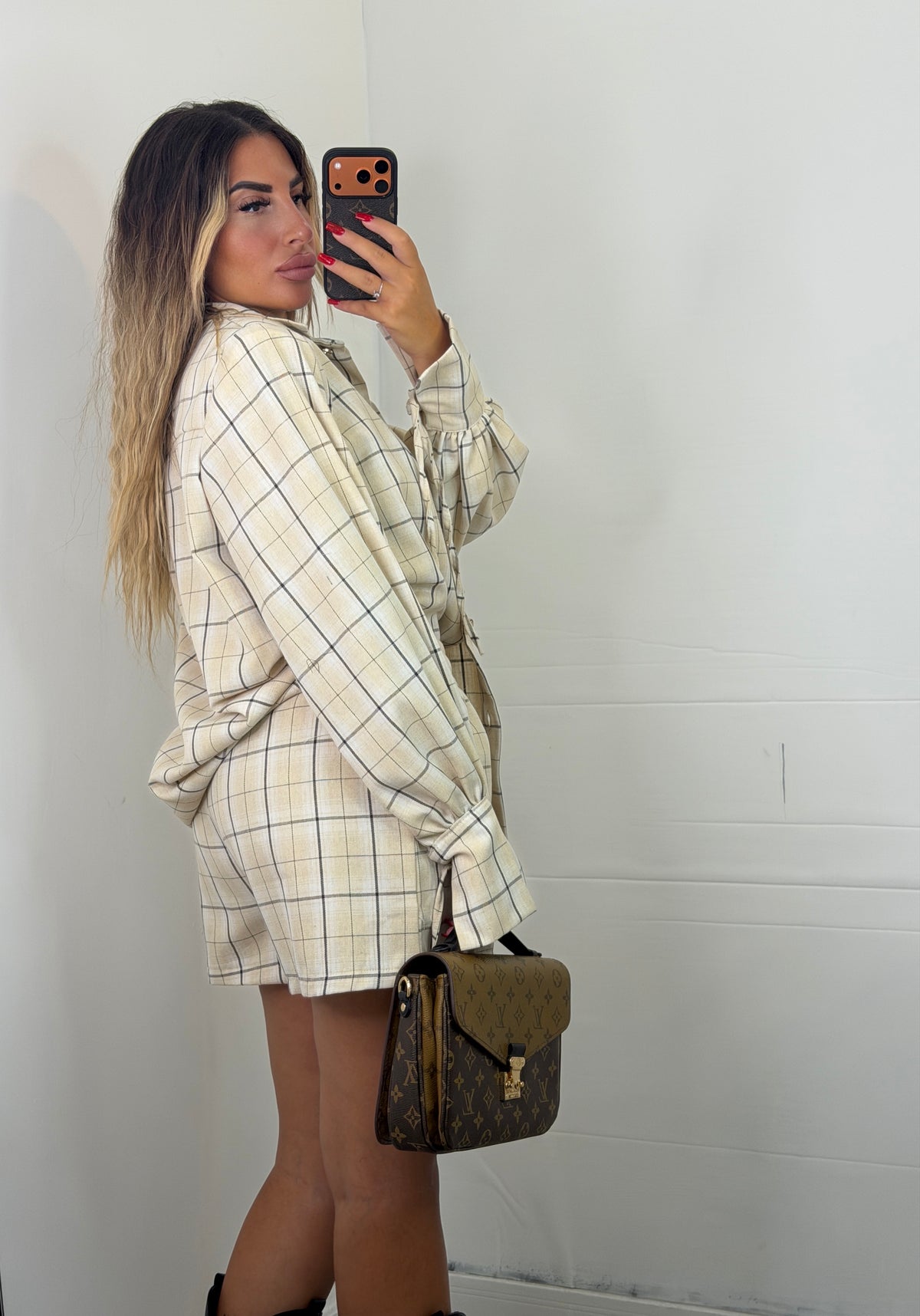 COORDINATO CAMICIA + SHORTS - BURRO