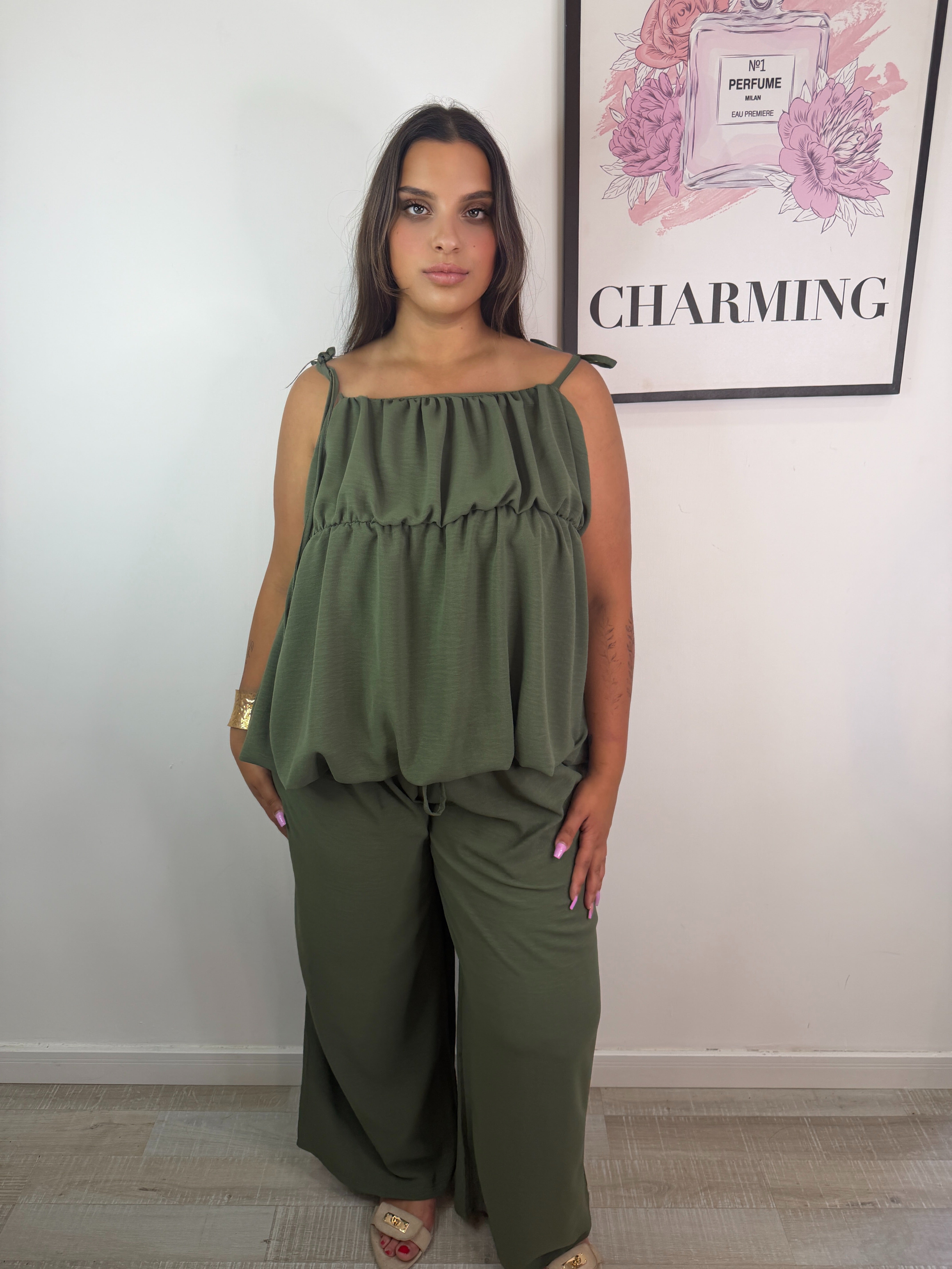 COORDINATO GRETA VERDE MILITARE