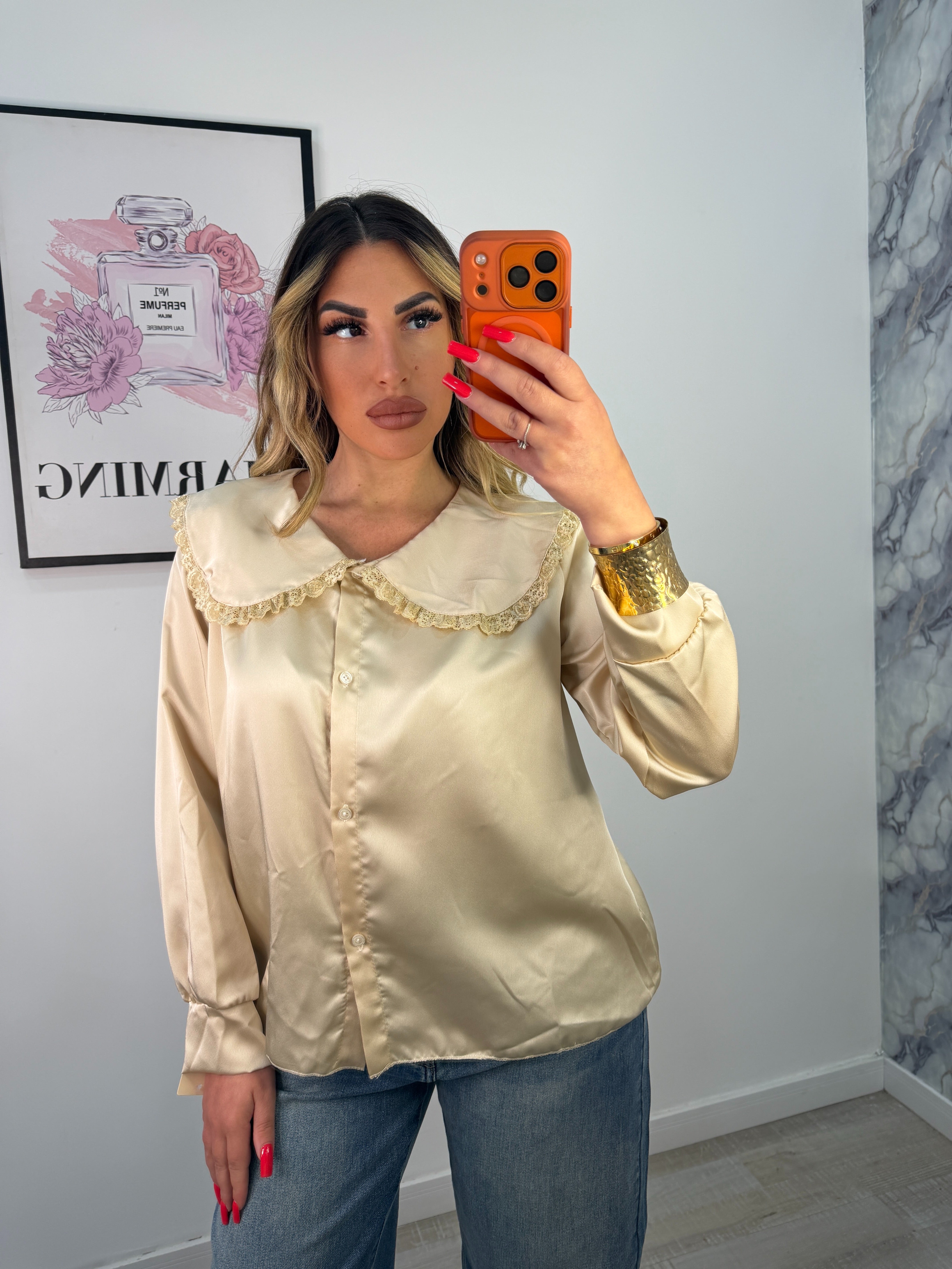 CAMICIA RASO ORO