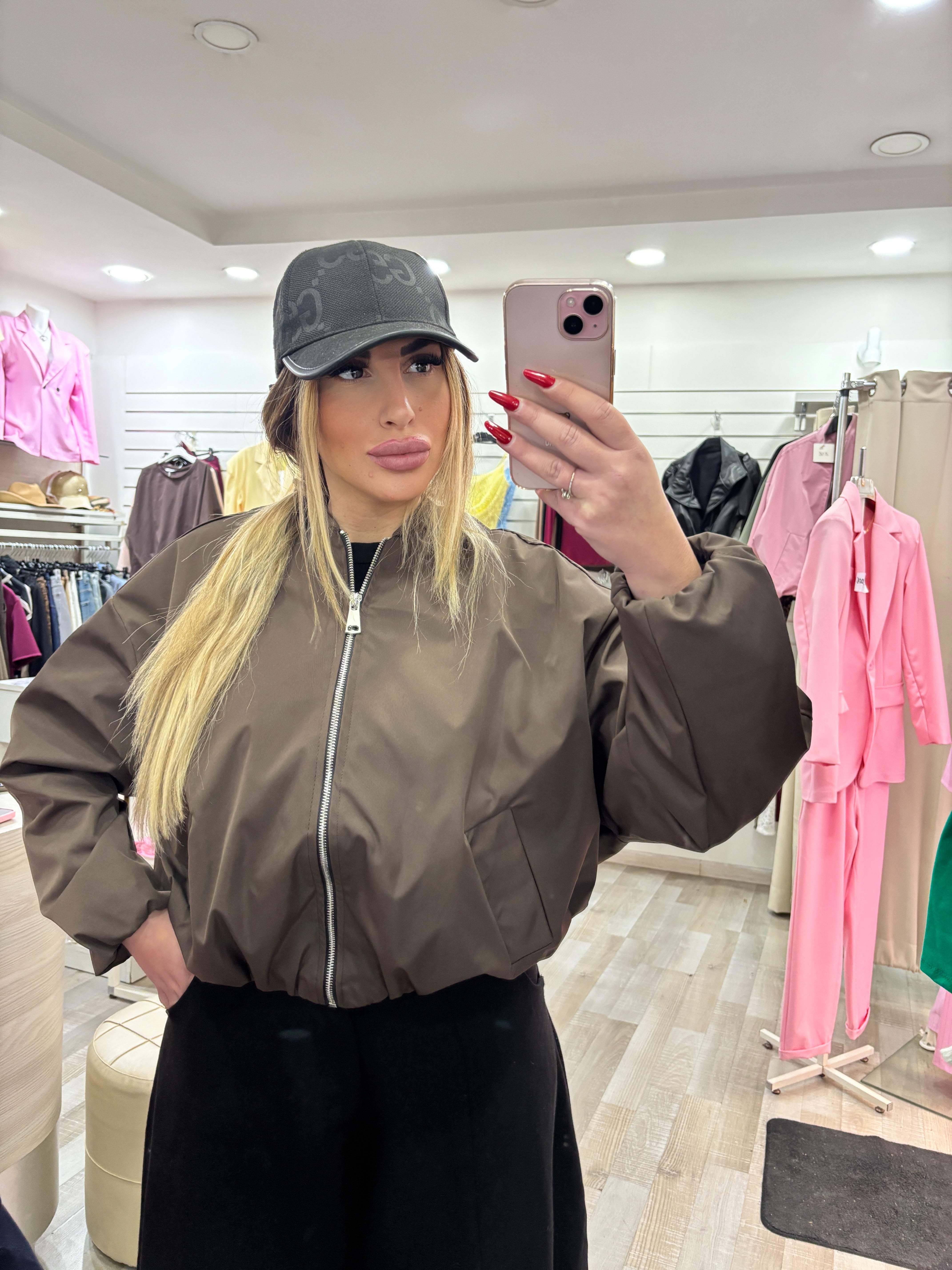 GIUBBINO PRIMAVERILE CIOCCOLATO