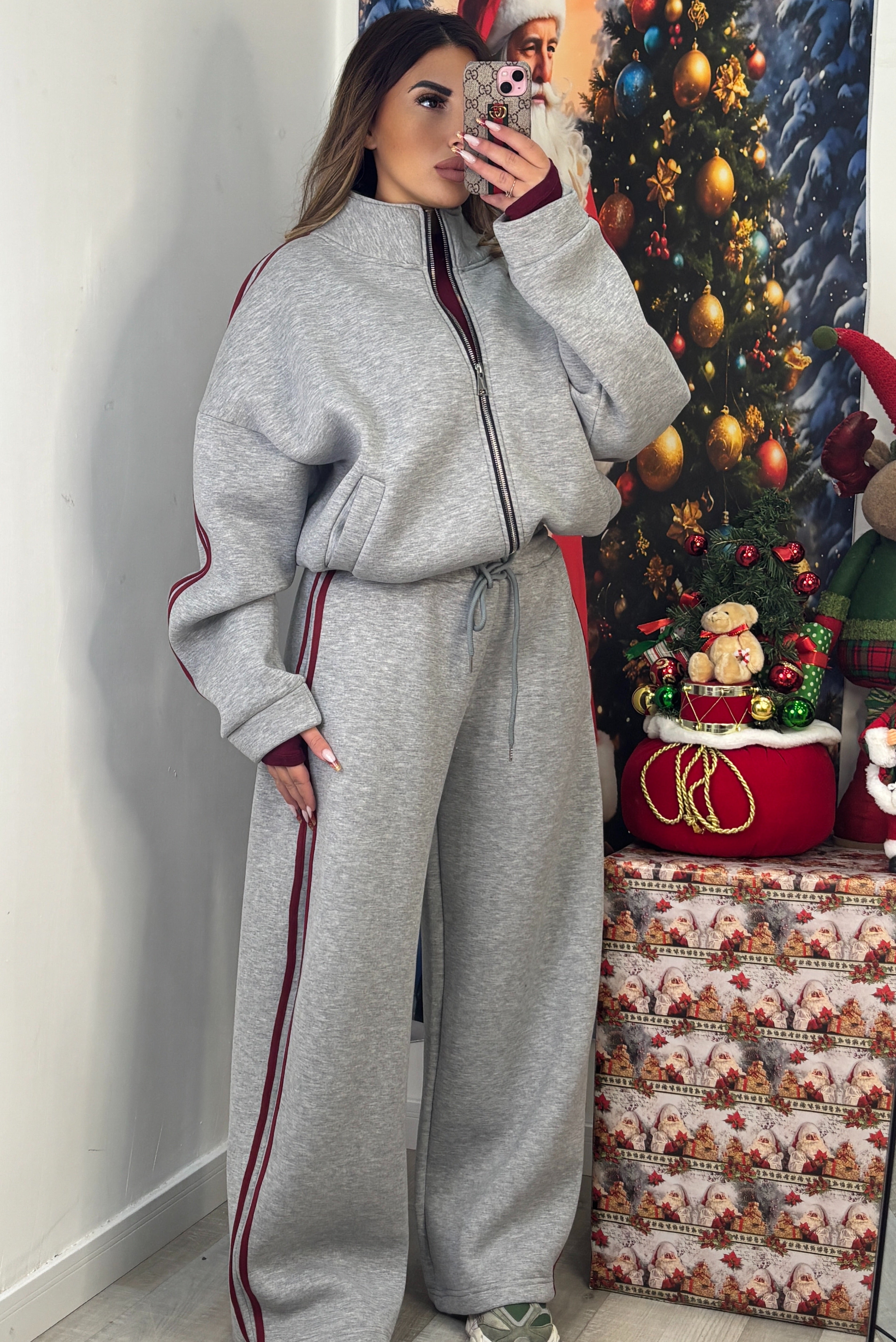 TUTA RIGA LATERALE GRIGIO