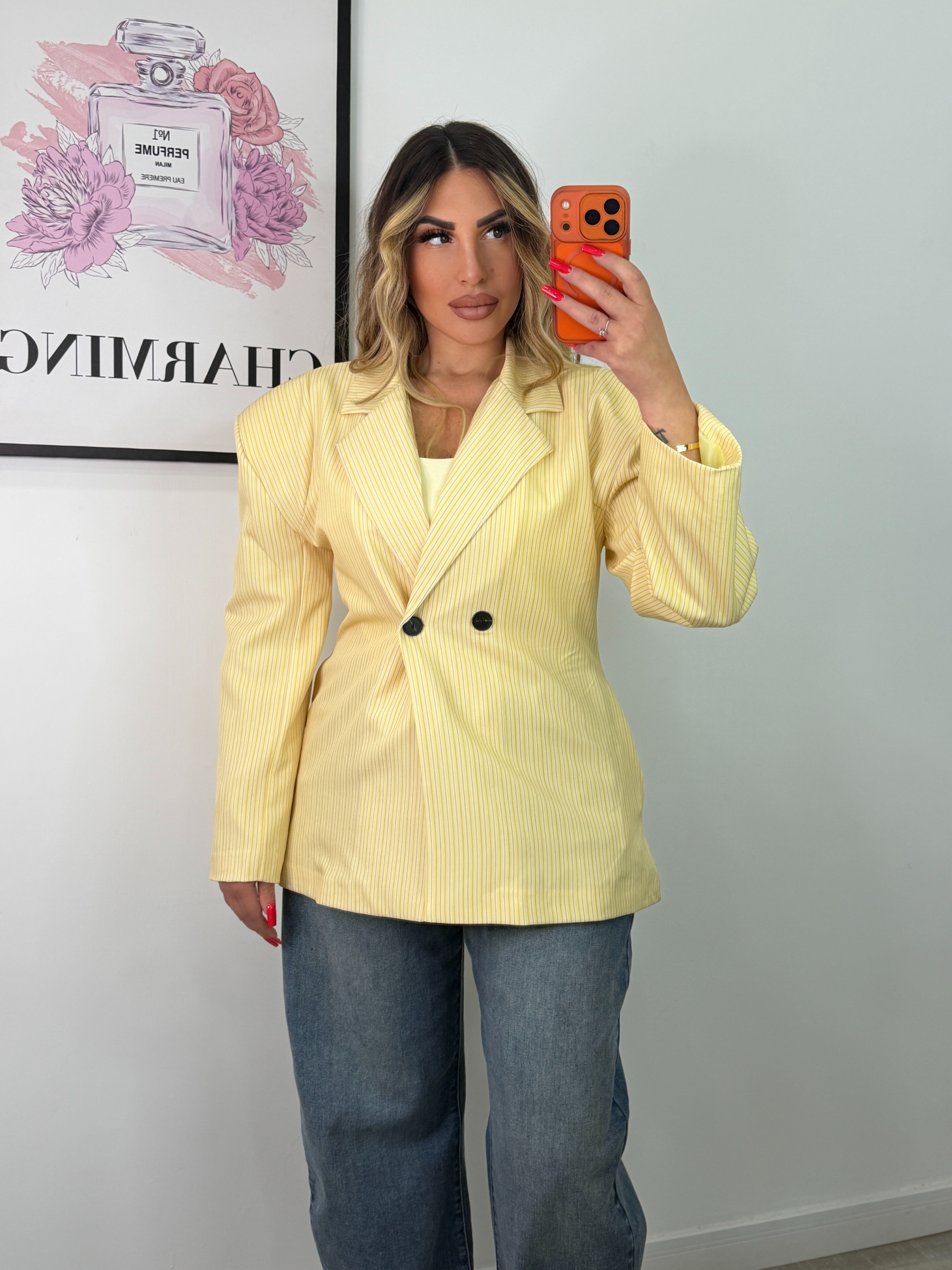GIACCA RIGHE GIALLO