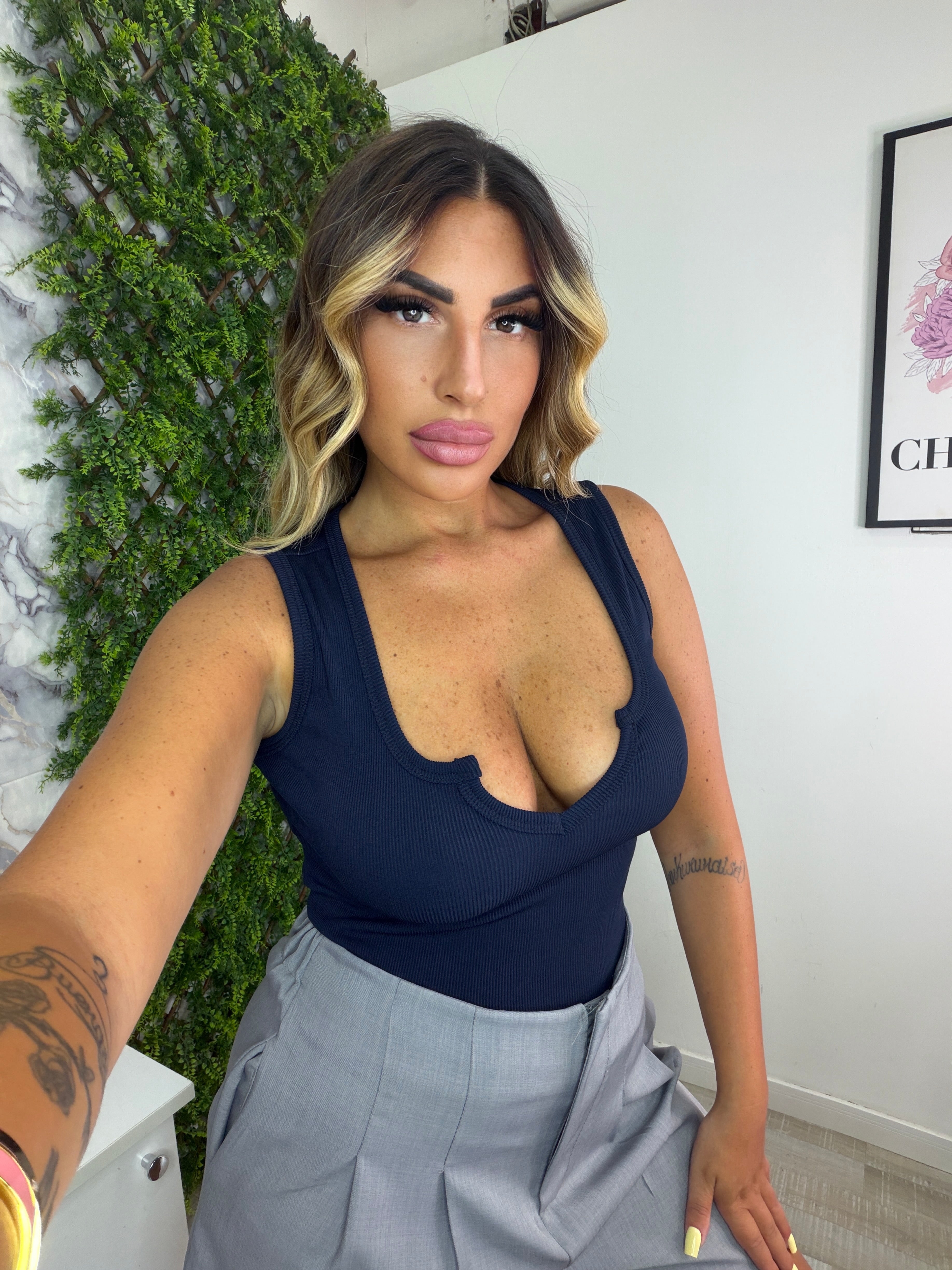 CANOTTA PUSH UP - BLU NOTTE