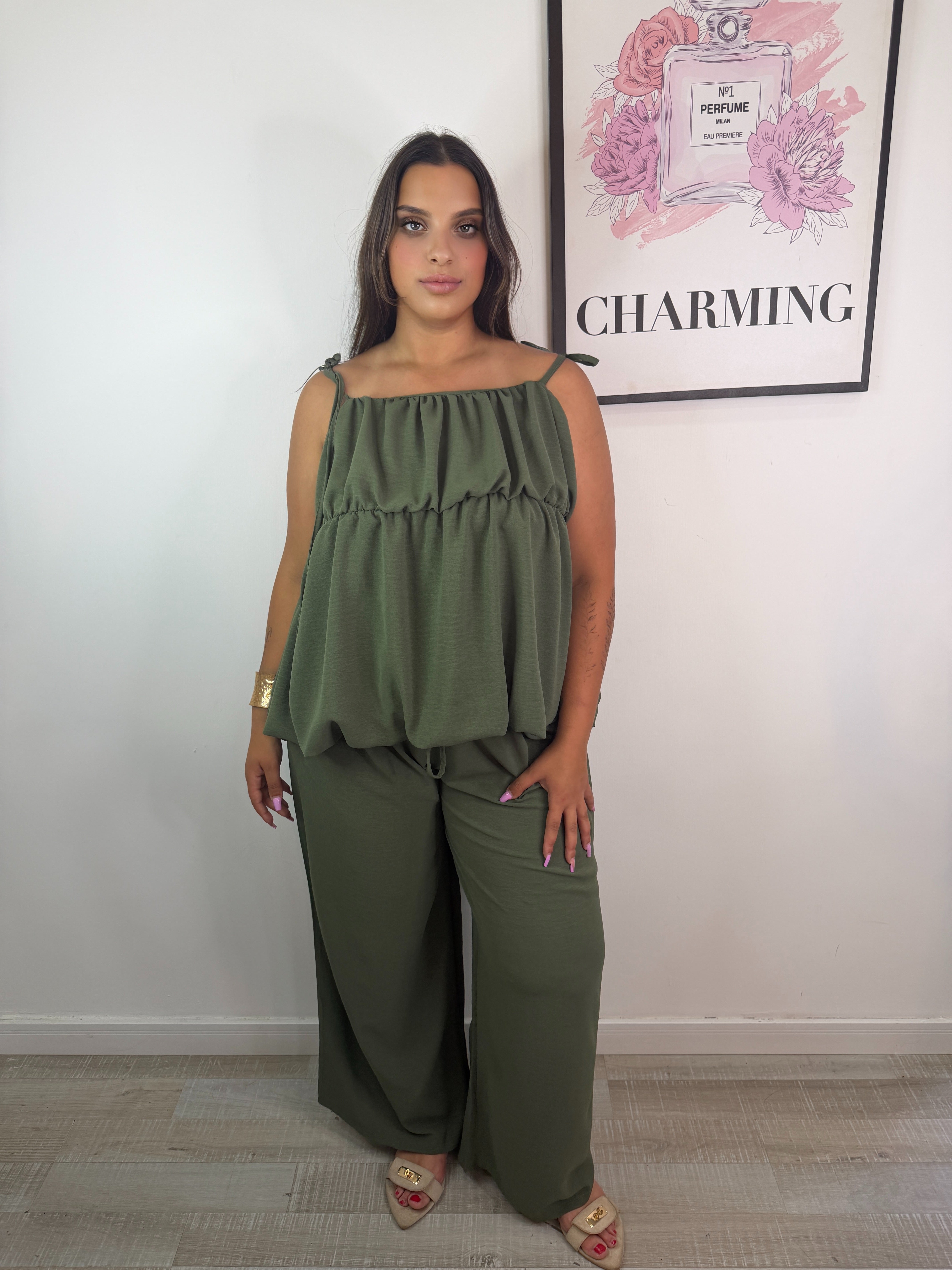 COORDINATO GRETA VERDE MILITARE
