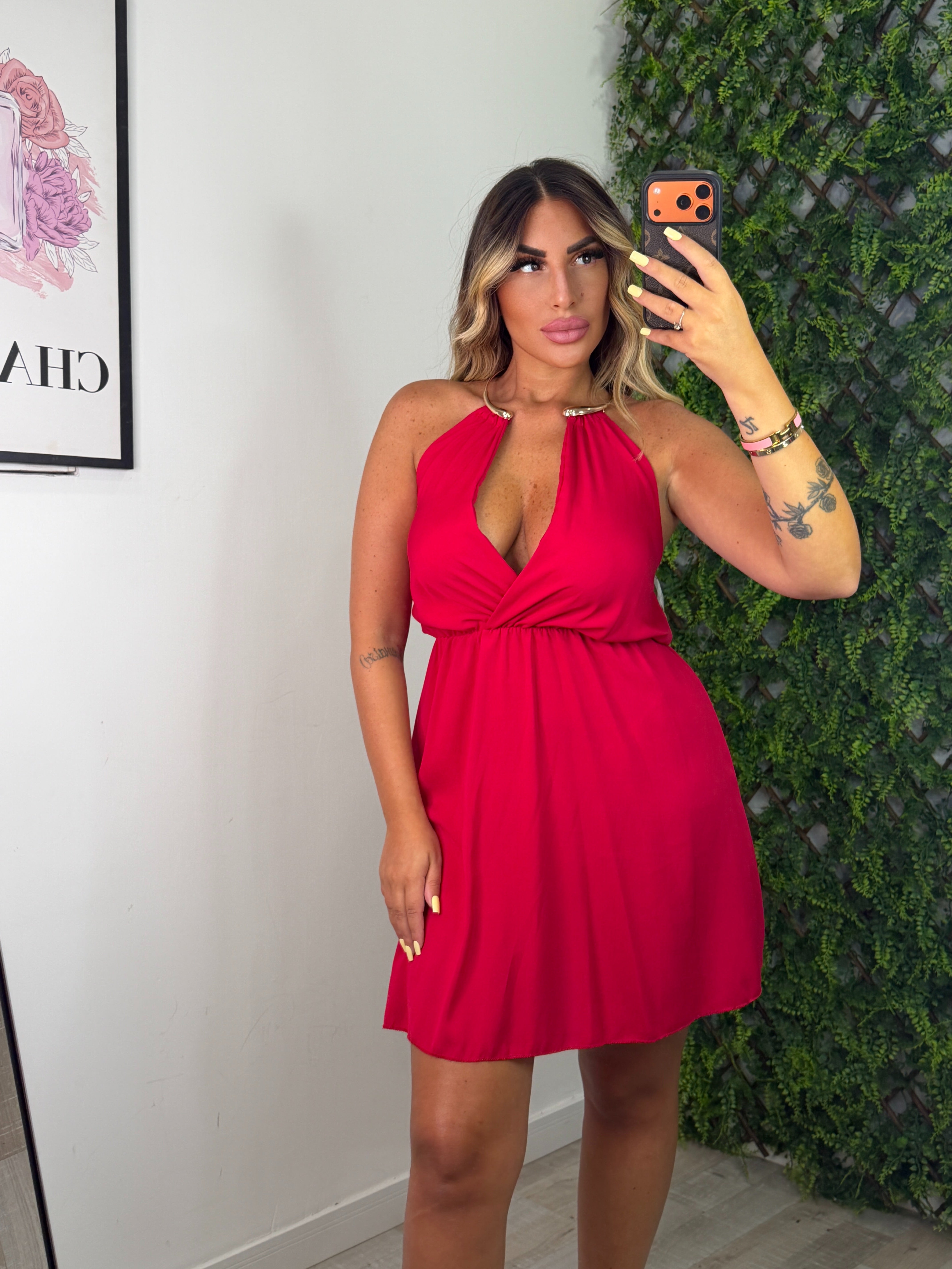 DRESS COLLANA - ROSSO