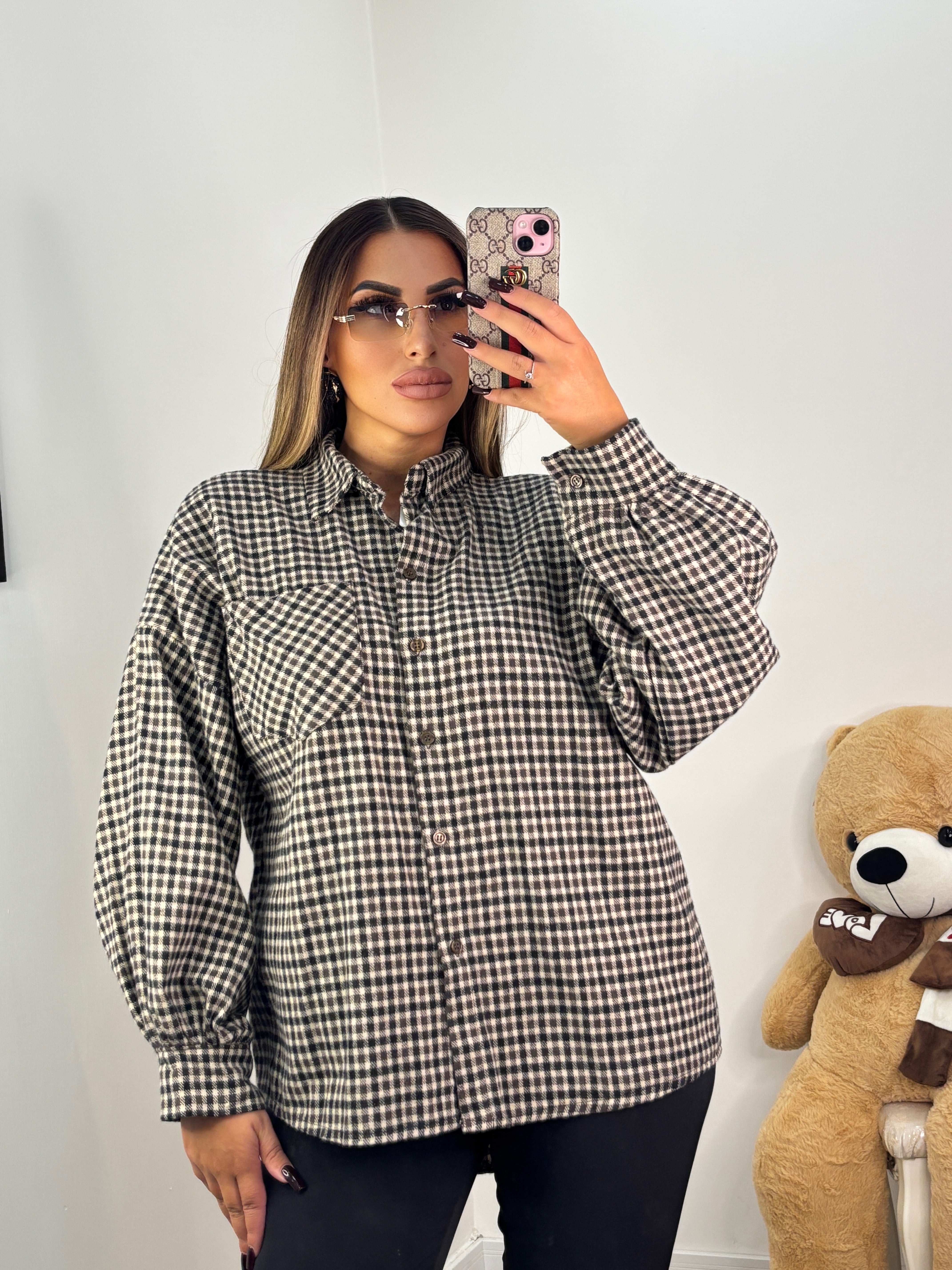 CAMICIA FLANELLA BEIGE