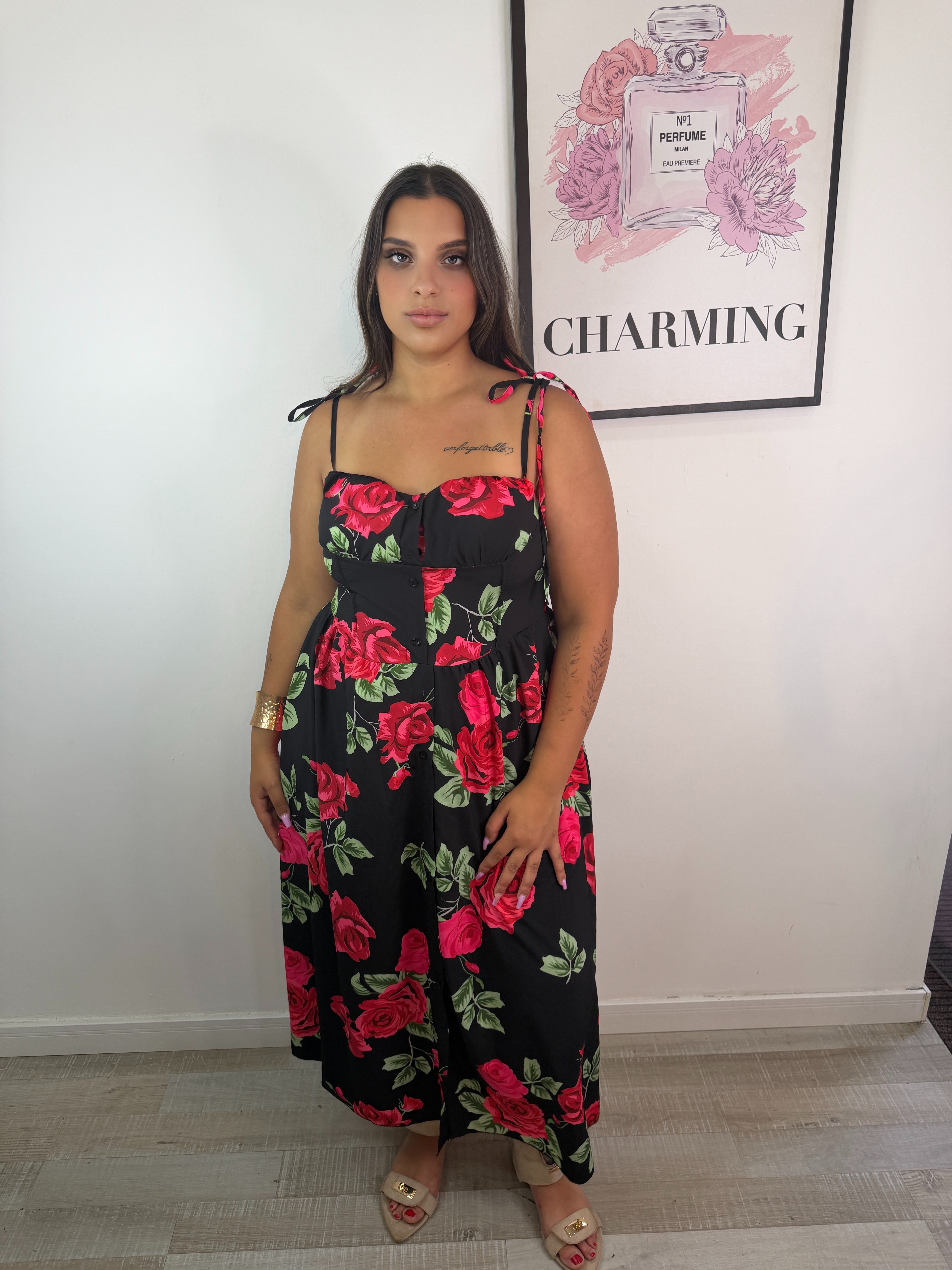 DRESS FIORI ROSSI