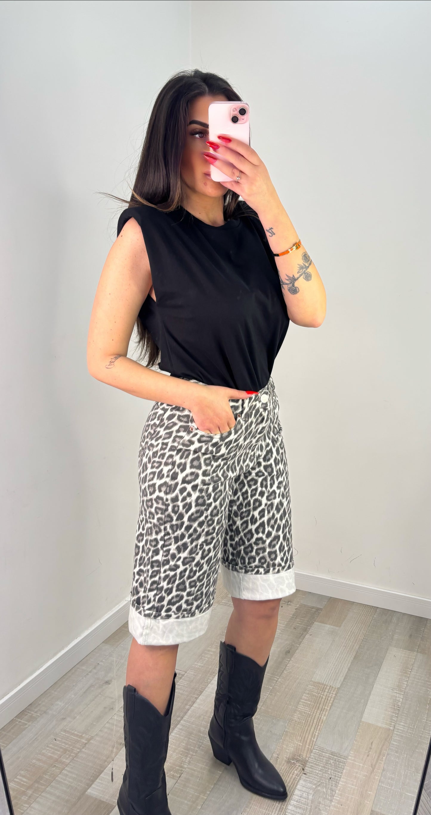 BERMUDA BAGGY LEOPARDATO