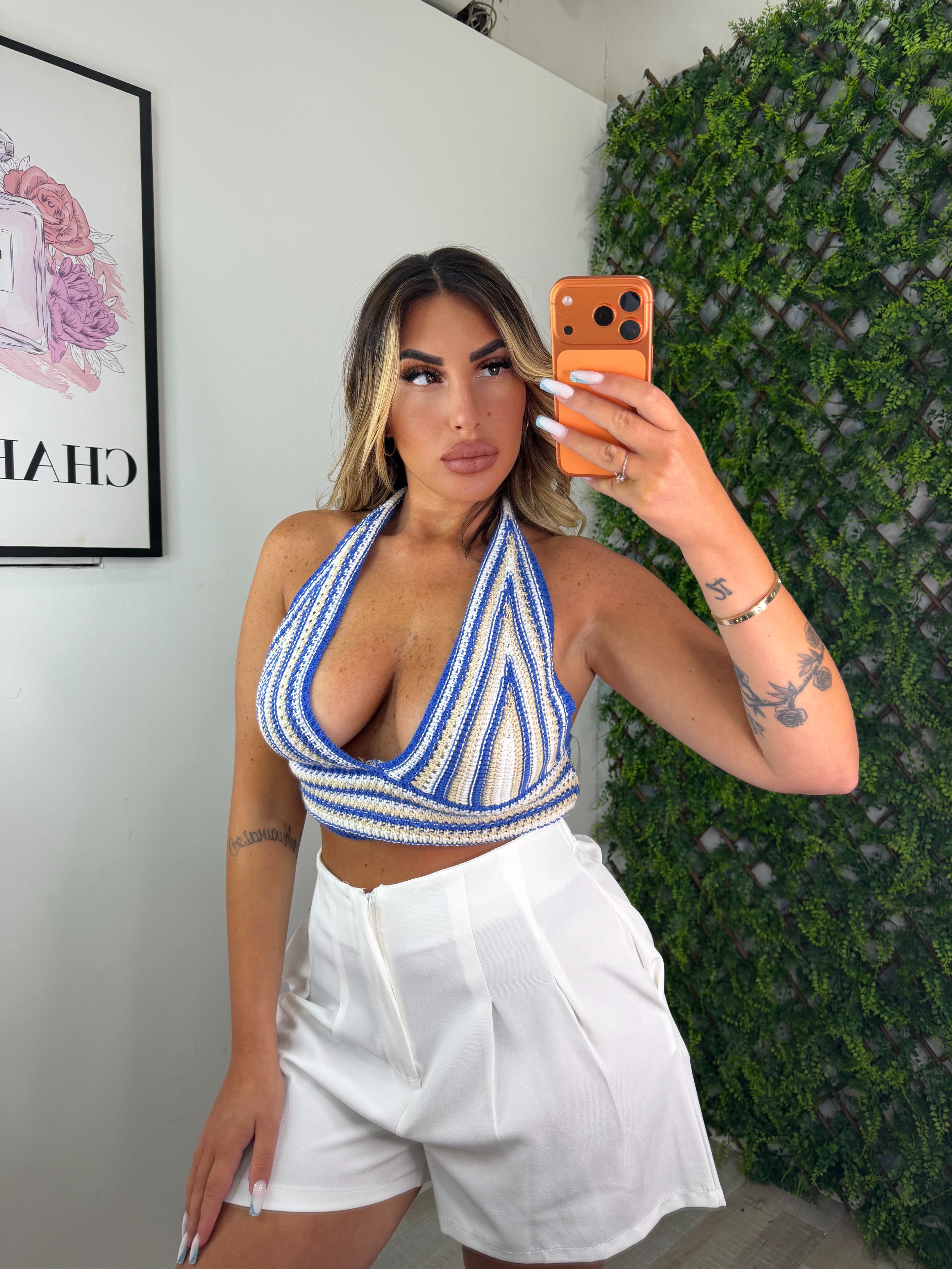TOP FILO CELESTE