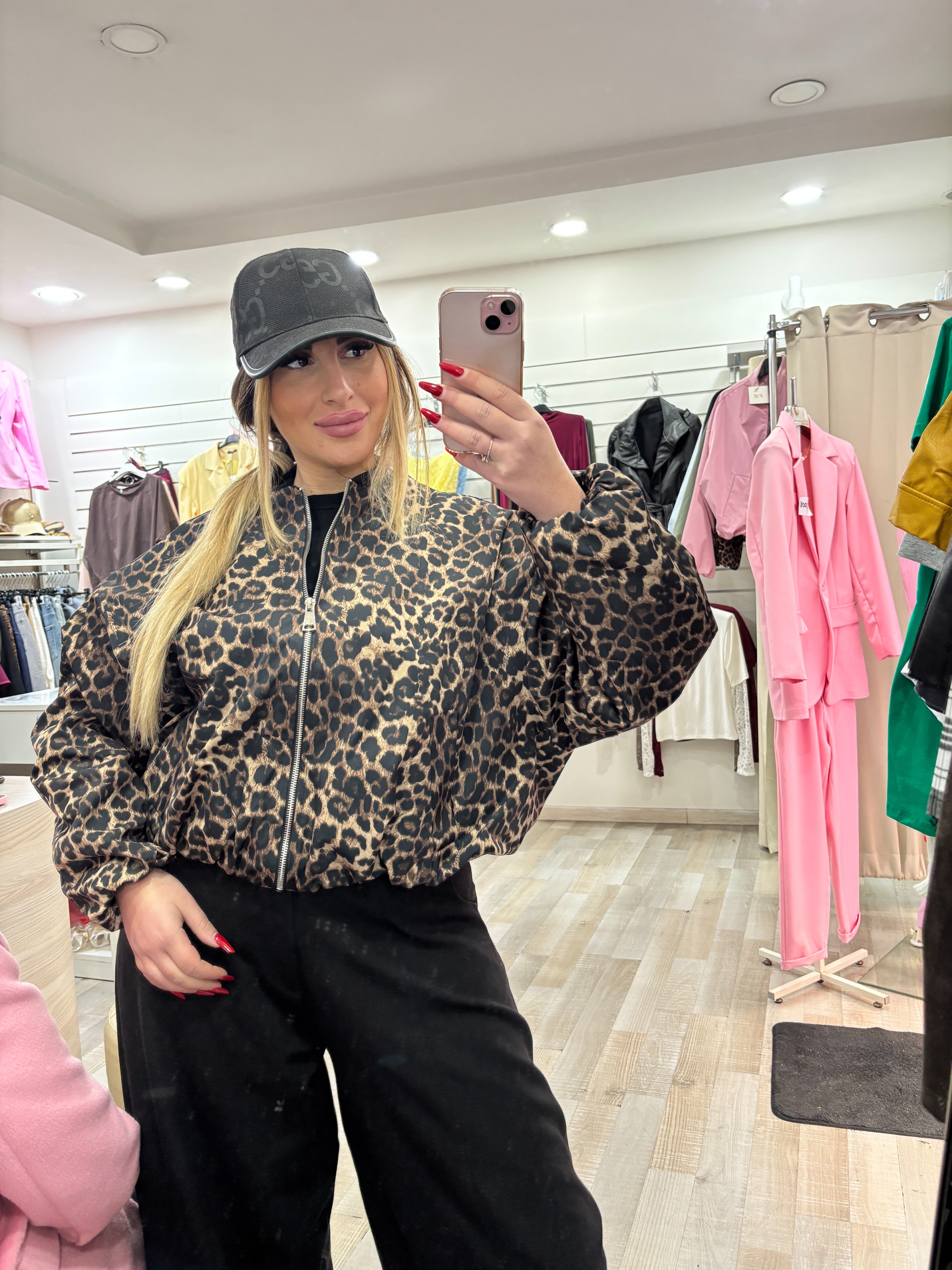 GIUBBINO PRIMAVERILE LEOPARDATO