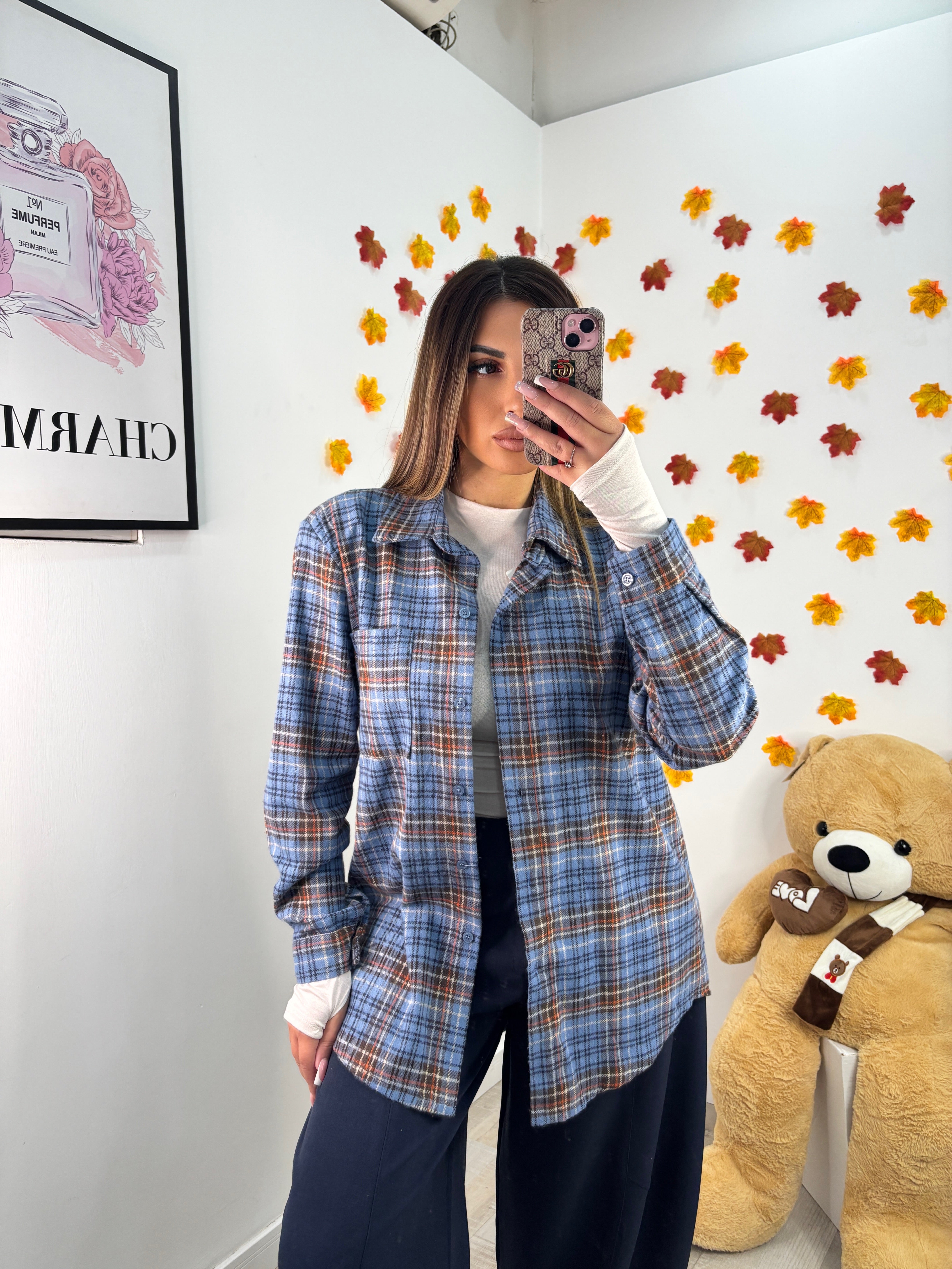 CAMICIA FLANELLA AZUL