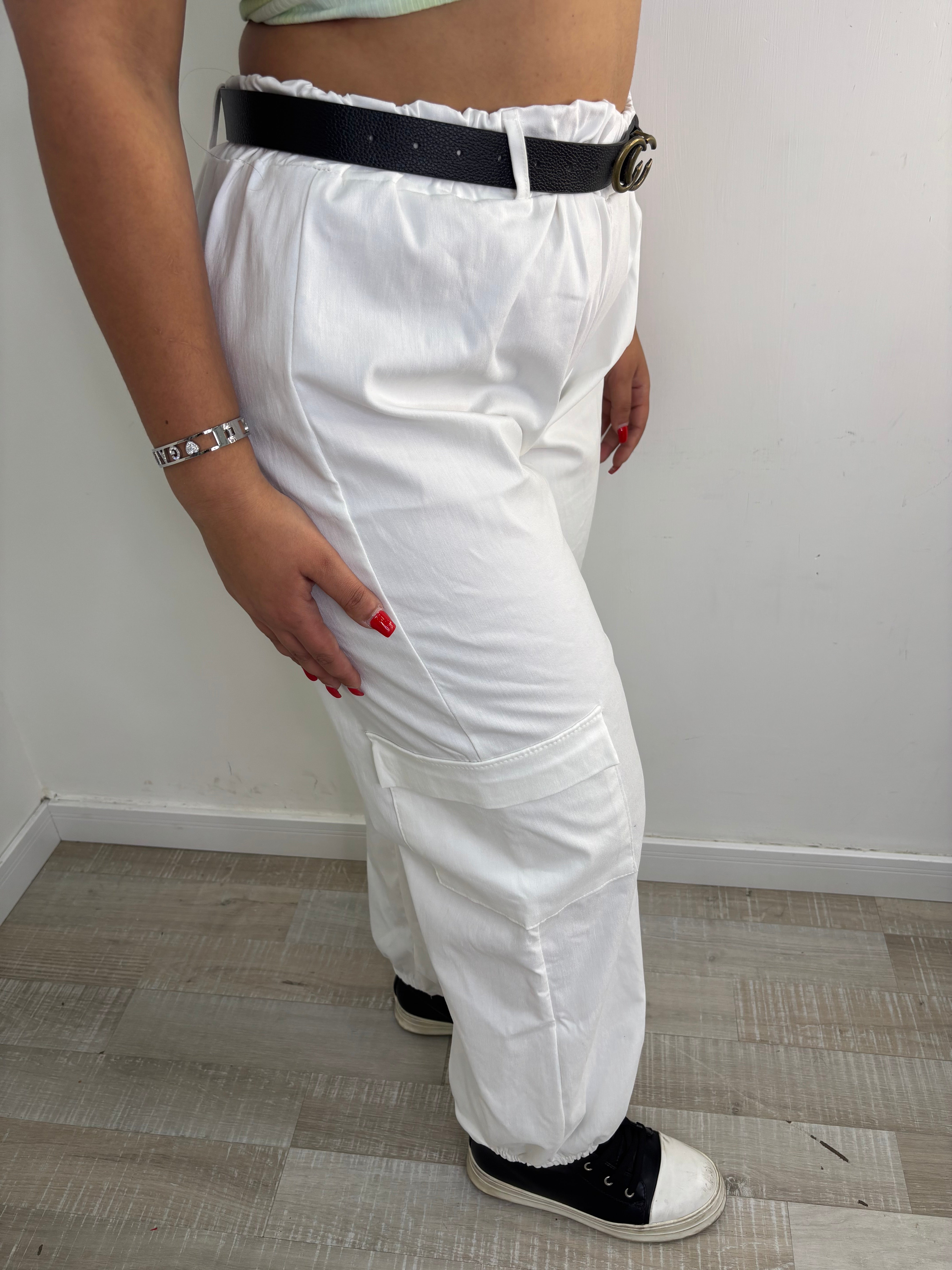 CARGO CURVY BIANCO