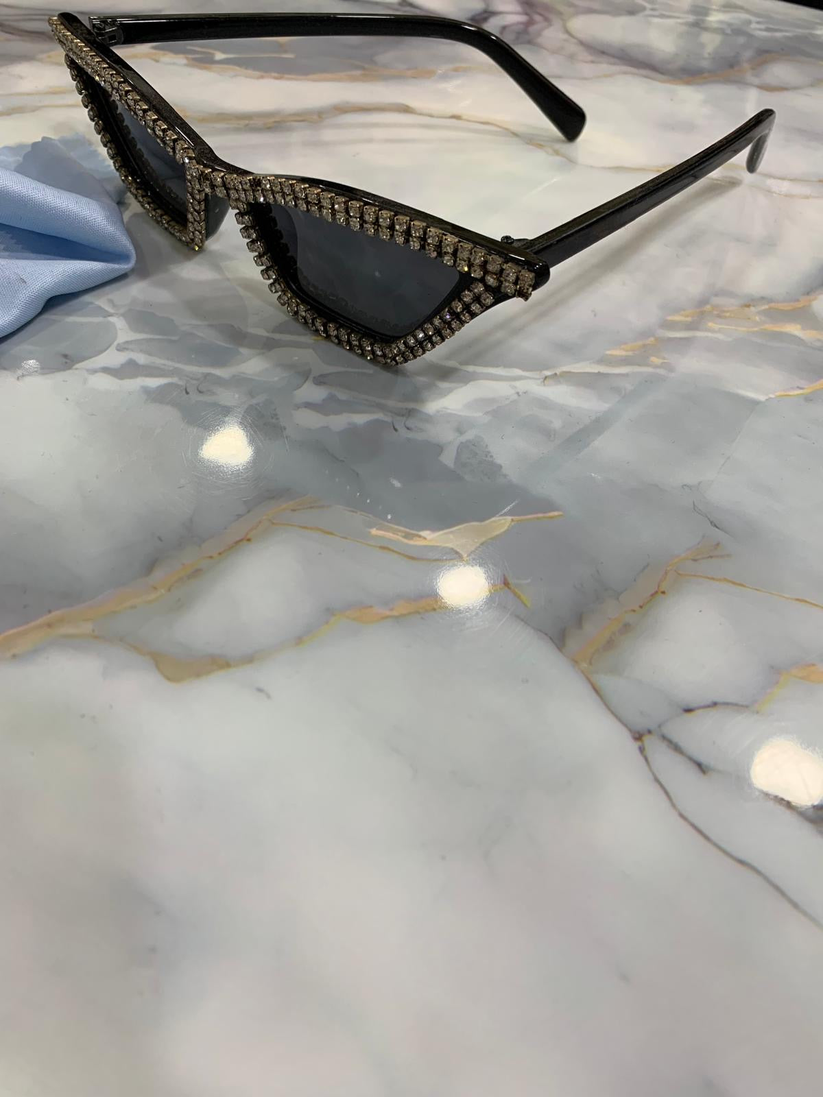 OCCHIALI BRILLANTINI NERO