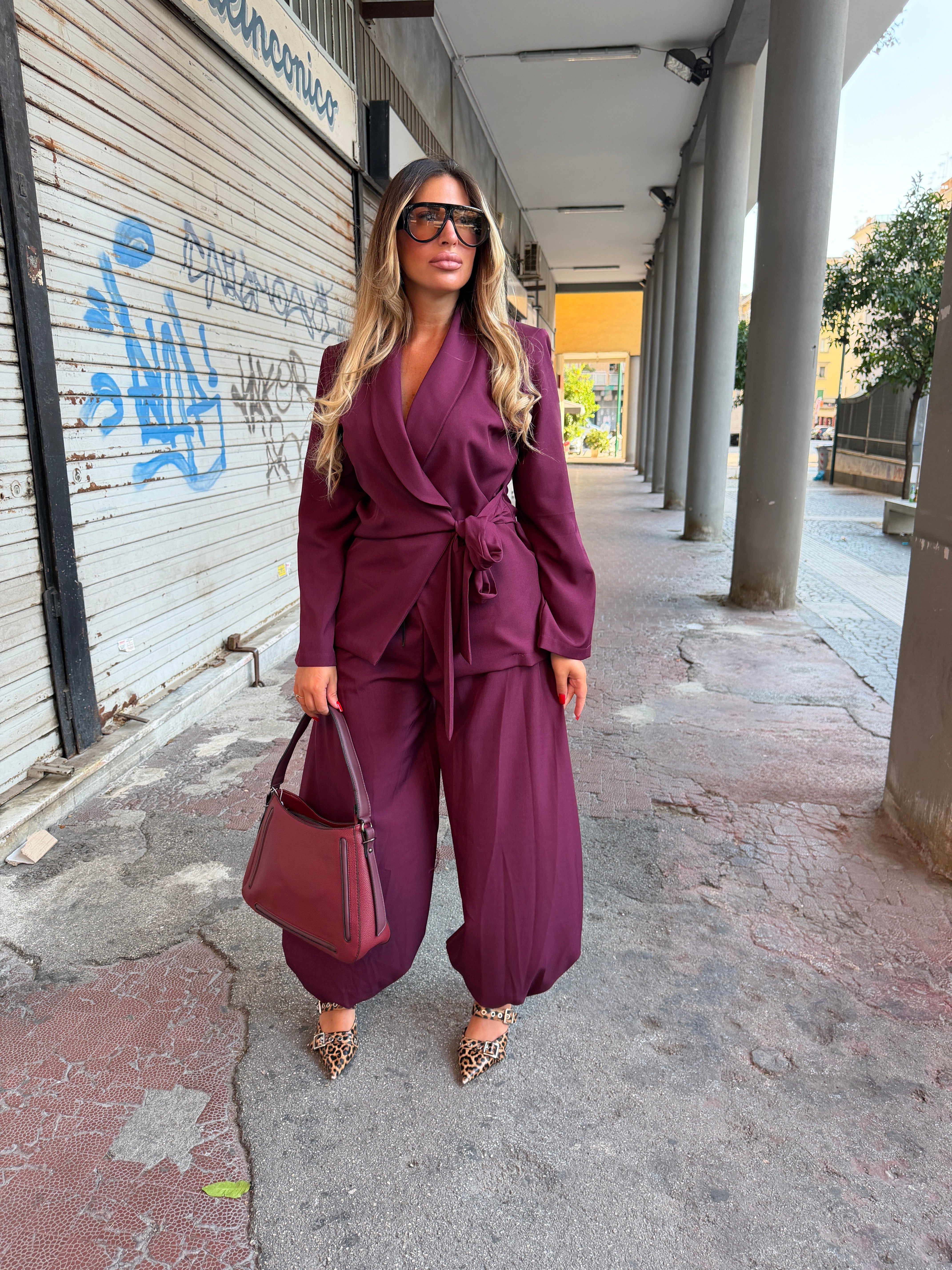 COORDINATO ANNA BORDEAUX