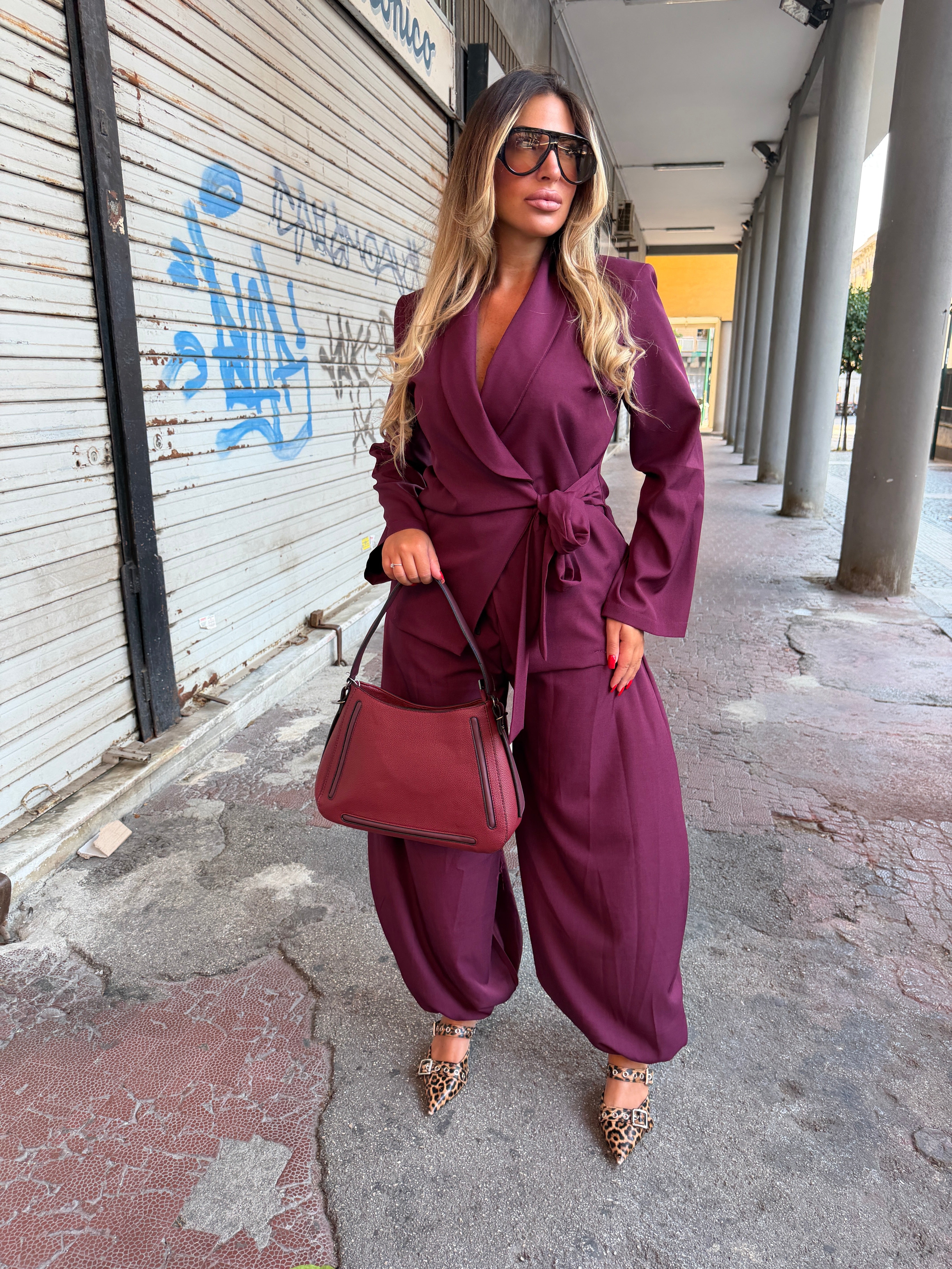 COORDINATO ANNA BORDEAUX