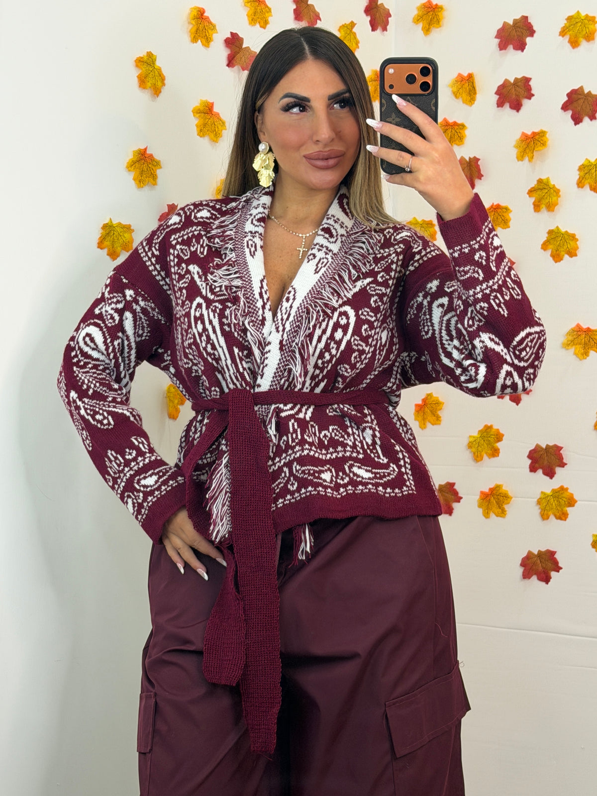 CARDIGAN BORDEAUX