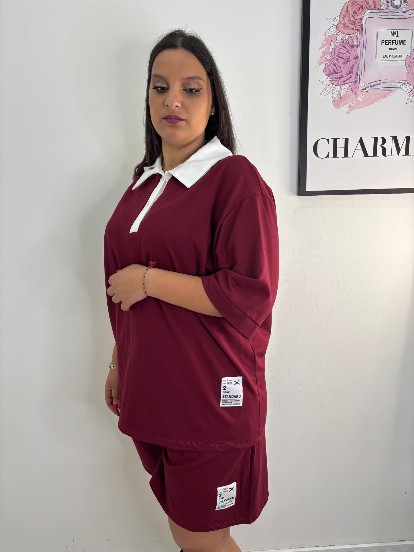 COMPLETO POLO E PANTALONCINO CURVY