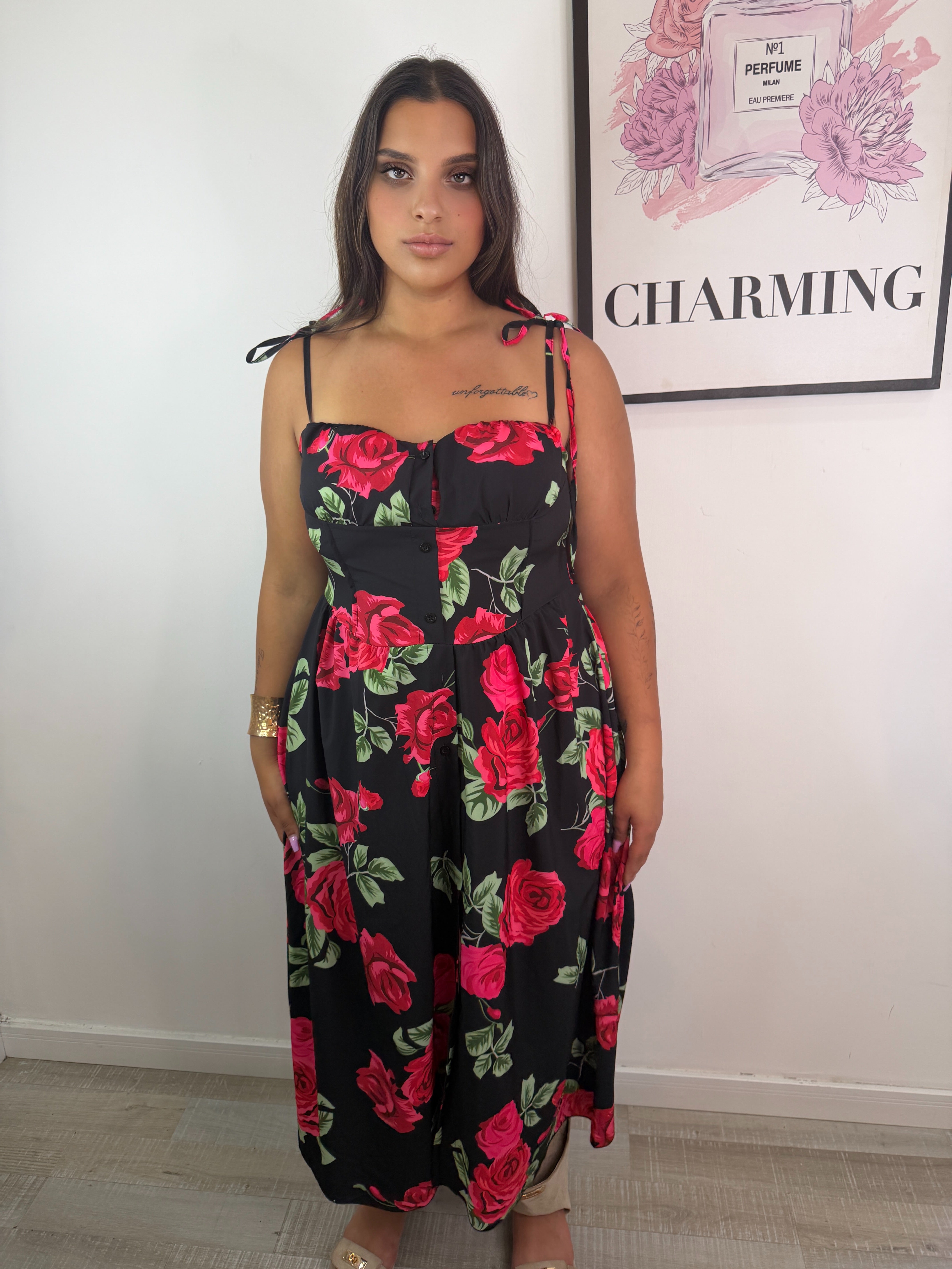 DRESS FIORI ROSSI