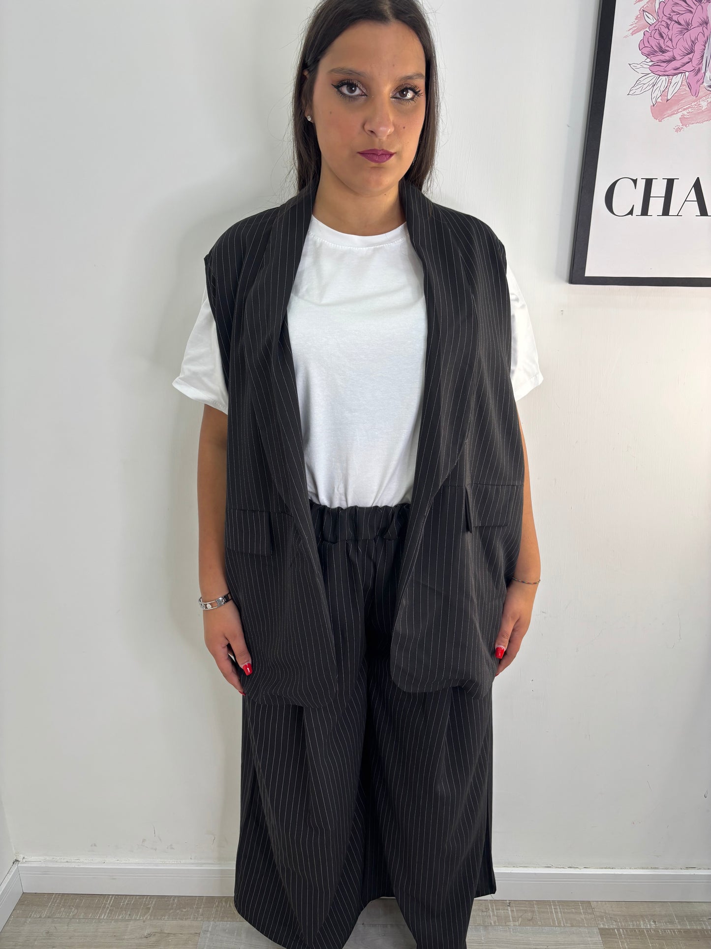 COMPLETO GILET GESSATO CURVY