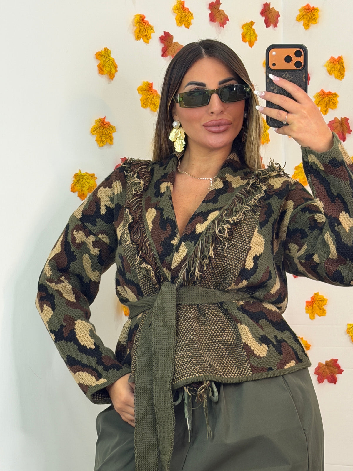 CARDIGAN MILITARE